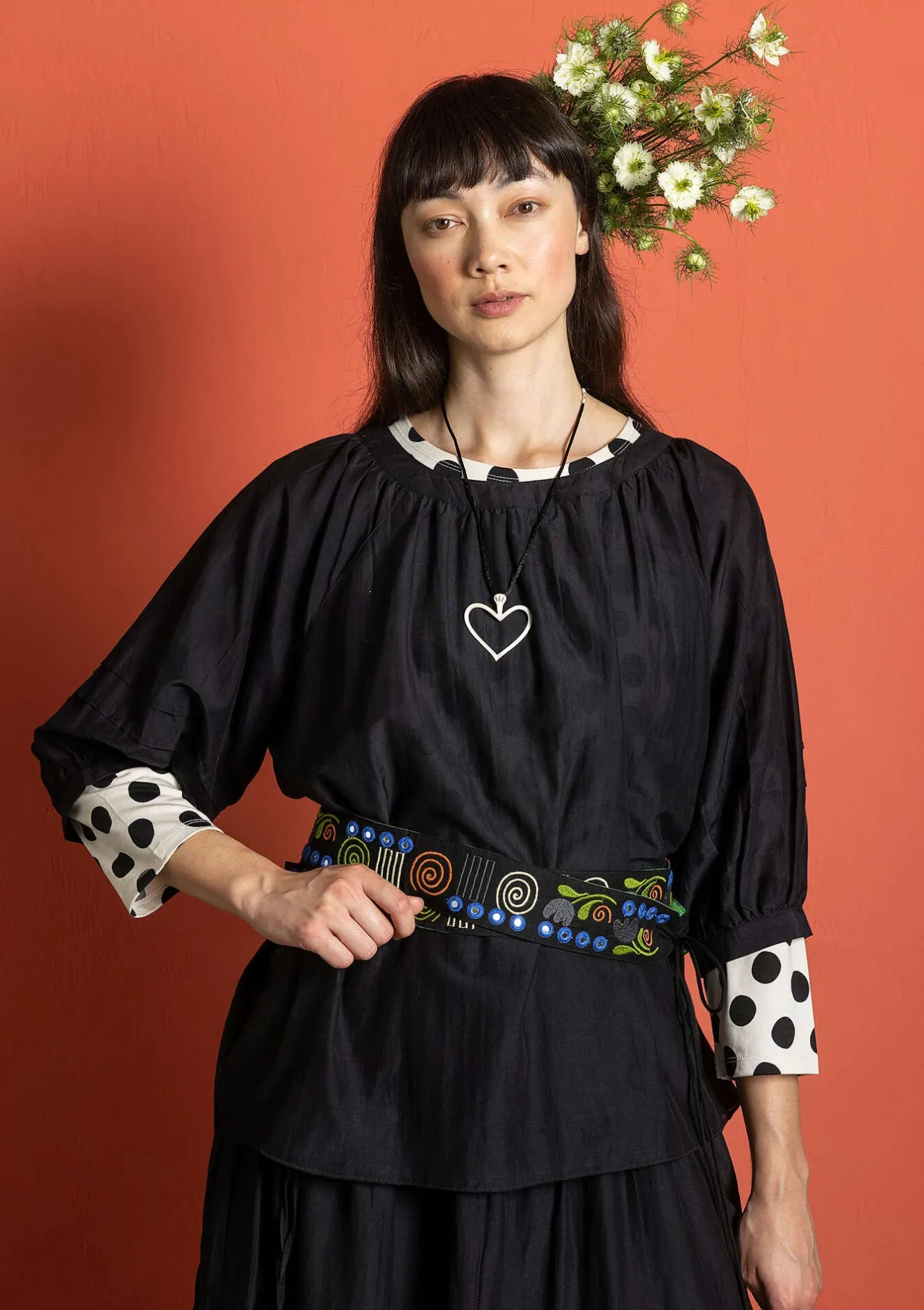Gudrun Sjödén Bluse aus Baumwolle/Seide