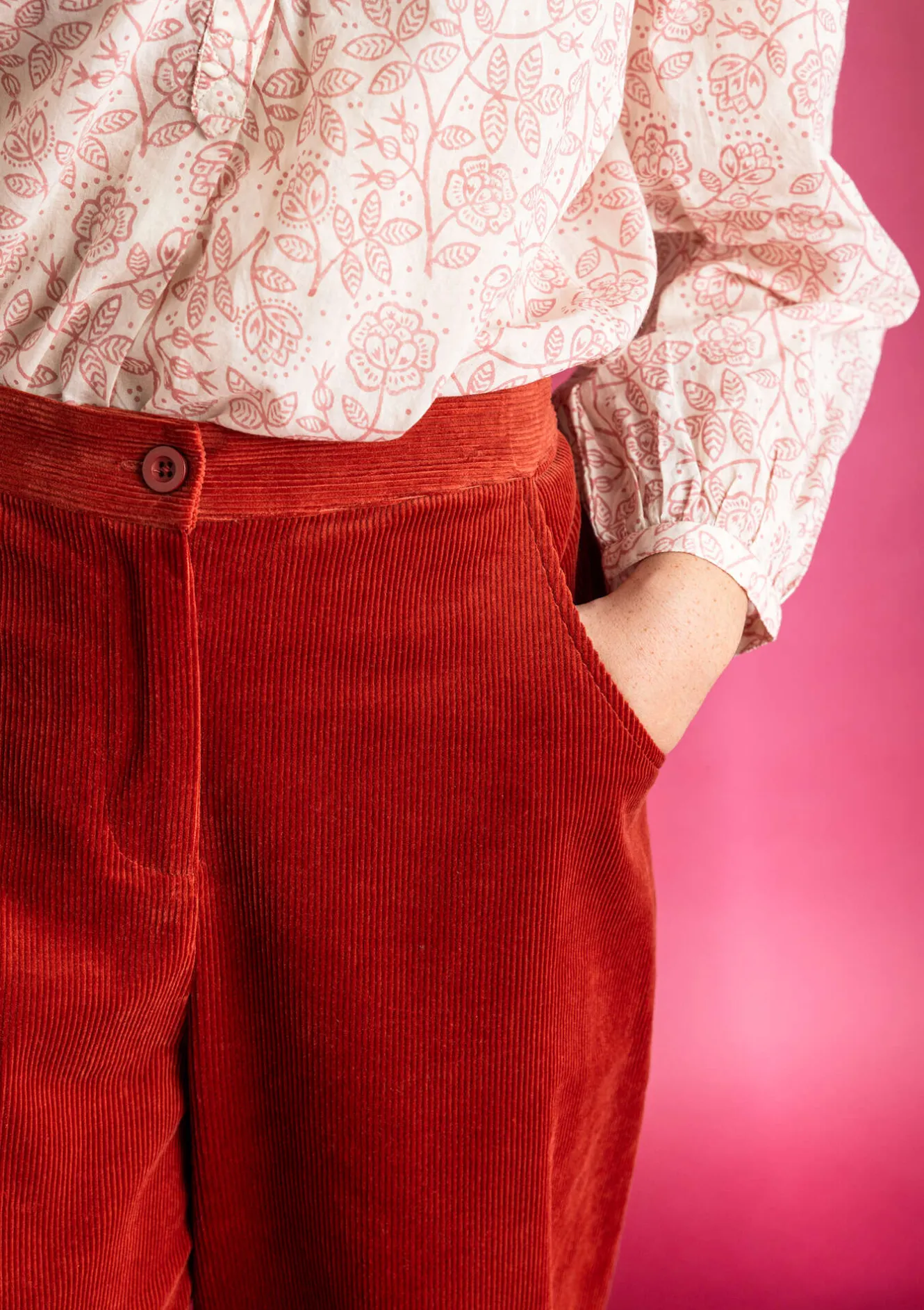 Gudrun Sjödén Cordhose aus Bio-Baumwolle/Elasthan