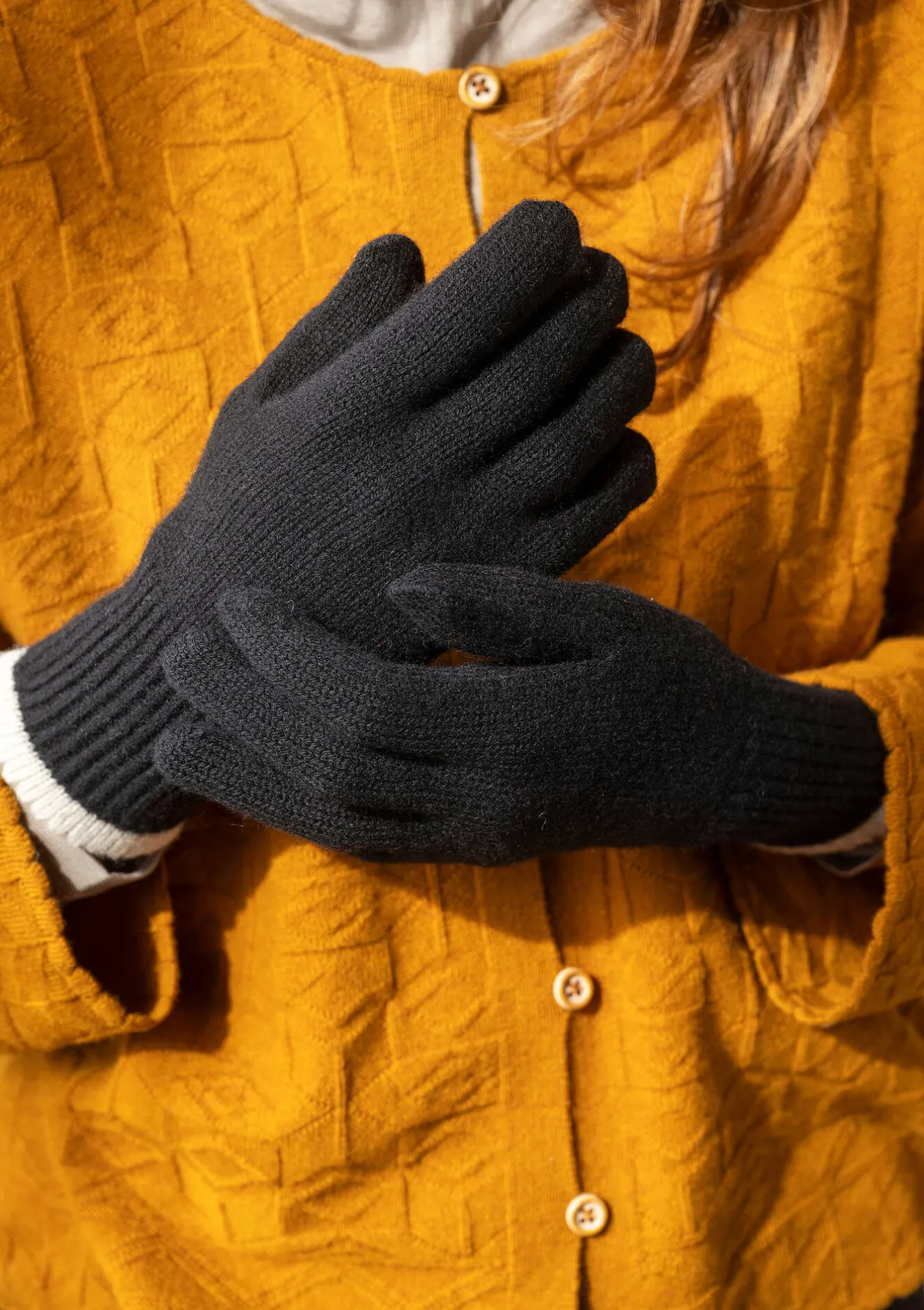 Gudrun Sjödén Fingerhandschuhe aus Lammwolle