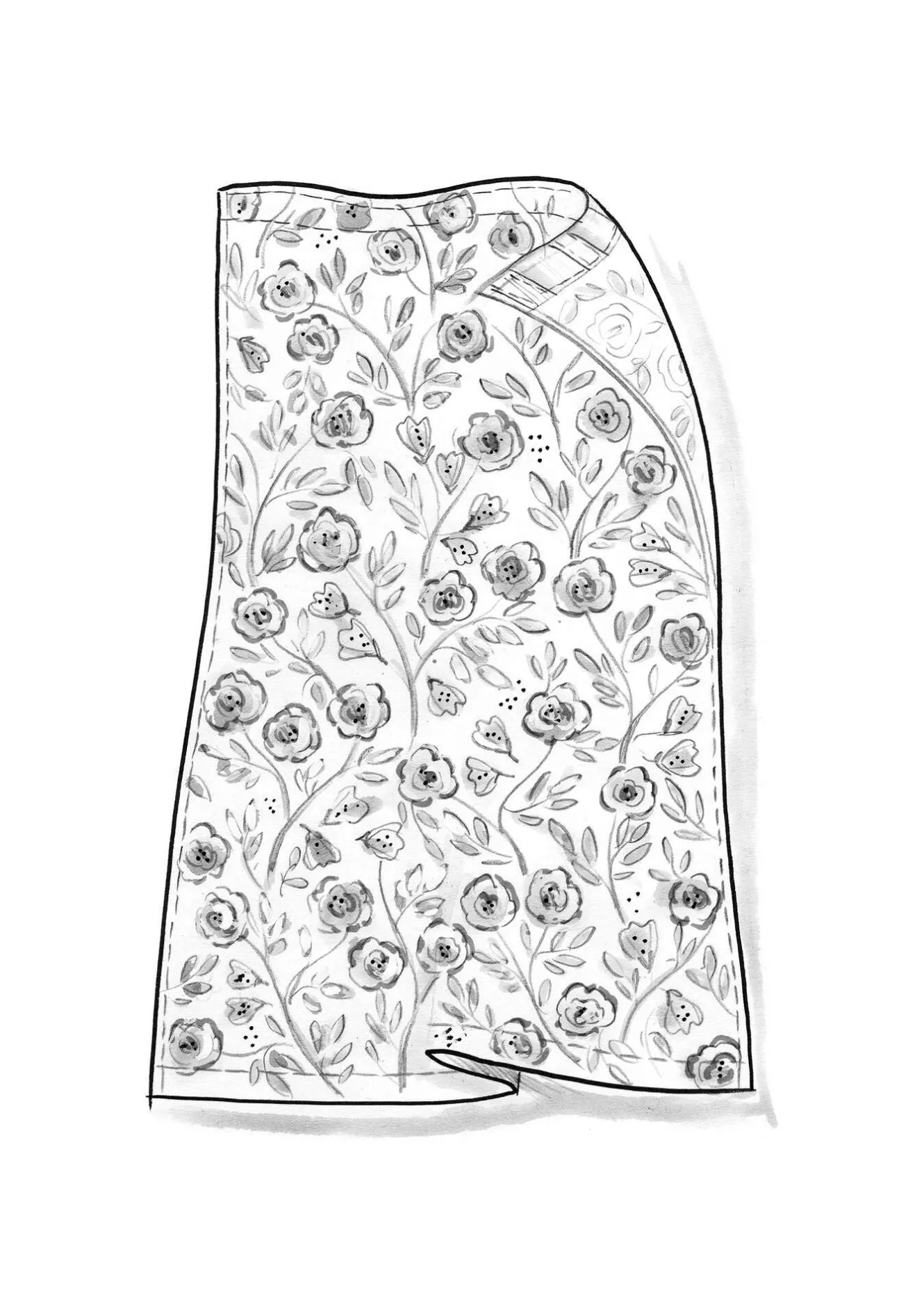 Gudrun Sjödén Gardine „Wild rose“ aus Leinen/Bio-Baumwolle