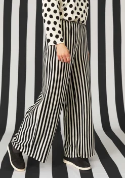 Gudrun Sjödén Gestreifte Jerseyhose aus Bio-Baumwolle/Modal