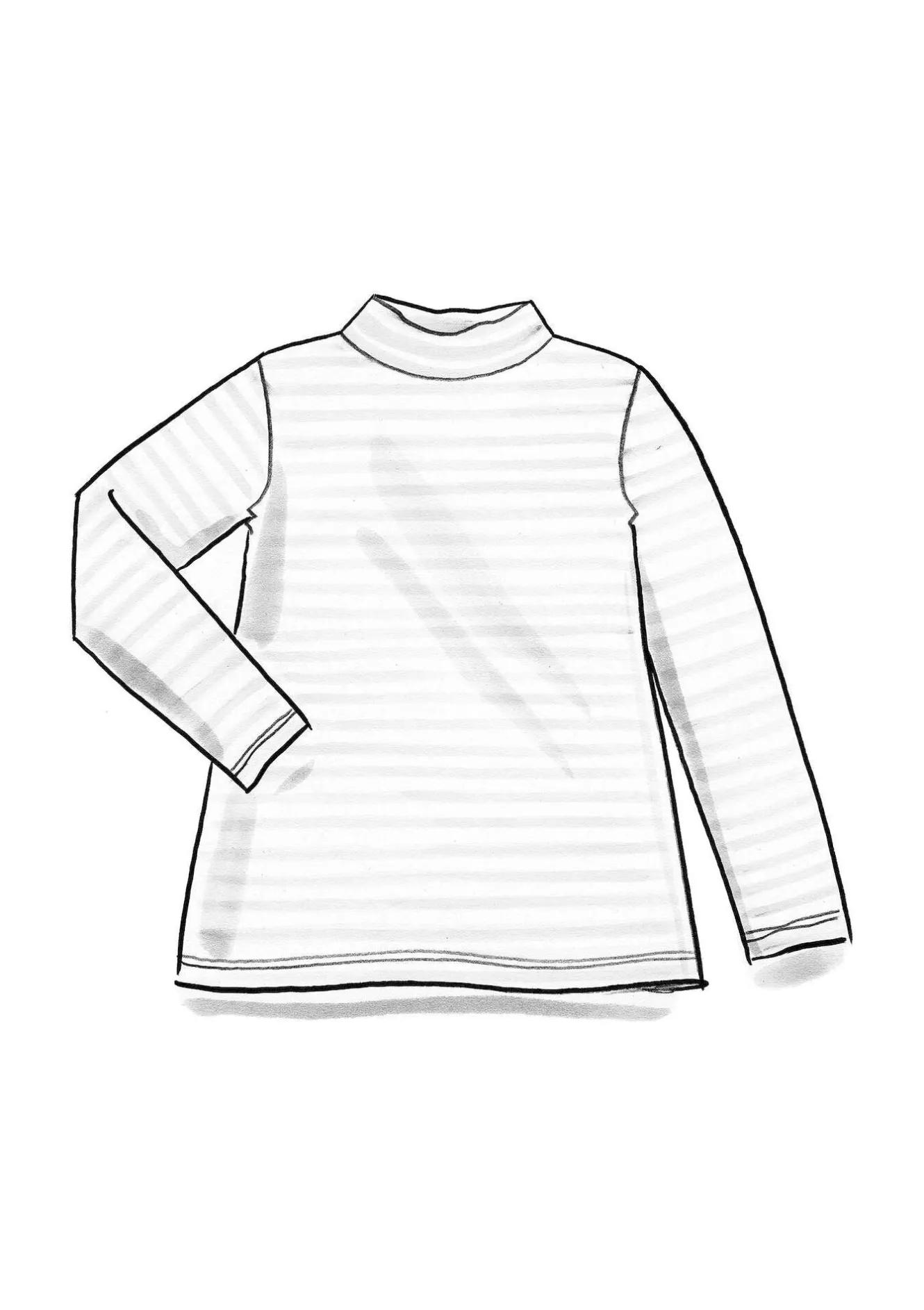 Gudrun Sjödén Gestreiftes Stehkragenshirt aus Bio-Baumwolle