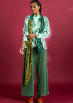 Gudrun Sjödén Gestreiftes Stehkragenshirt aus Bio-Baumwolle