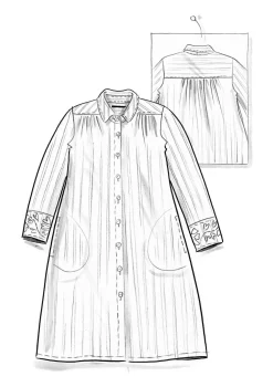 Gudrun Sjödén Hemdblusenkleid „Värmland“ aus Bio-Baumwollgewebe