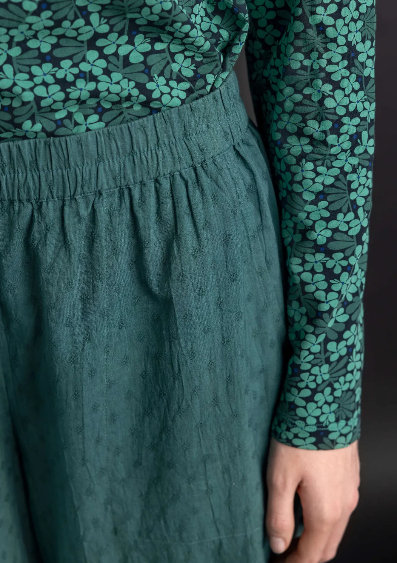 Gudrun Sjödén Hose aus Bio-Baumwolldobby