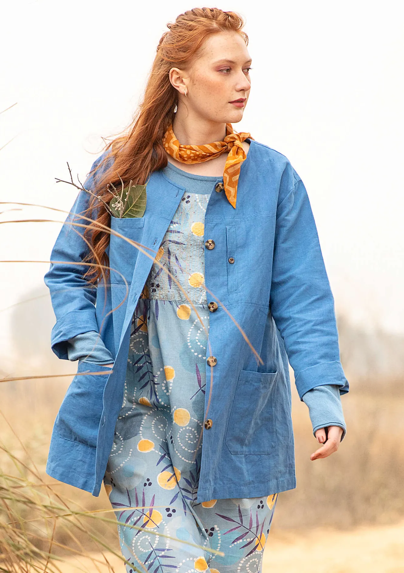 Gudrun Sjödén Jacke aus Leinen/Bio-Baumwolle