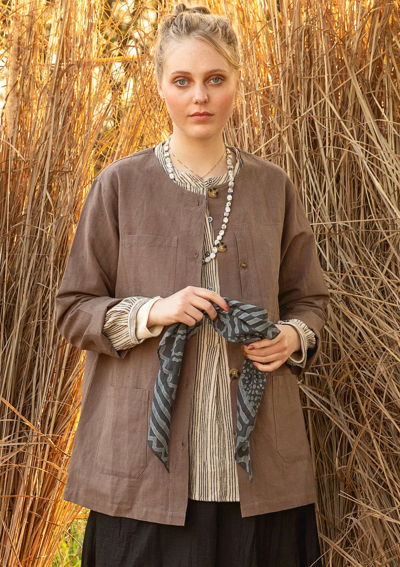 Gudrun Sjödén Jacke aus Leinen/Bio-Baumwolle