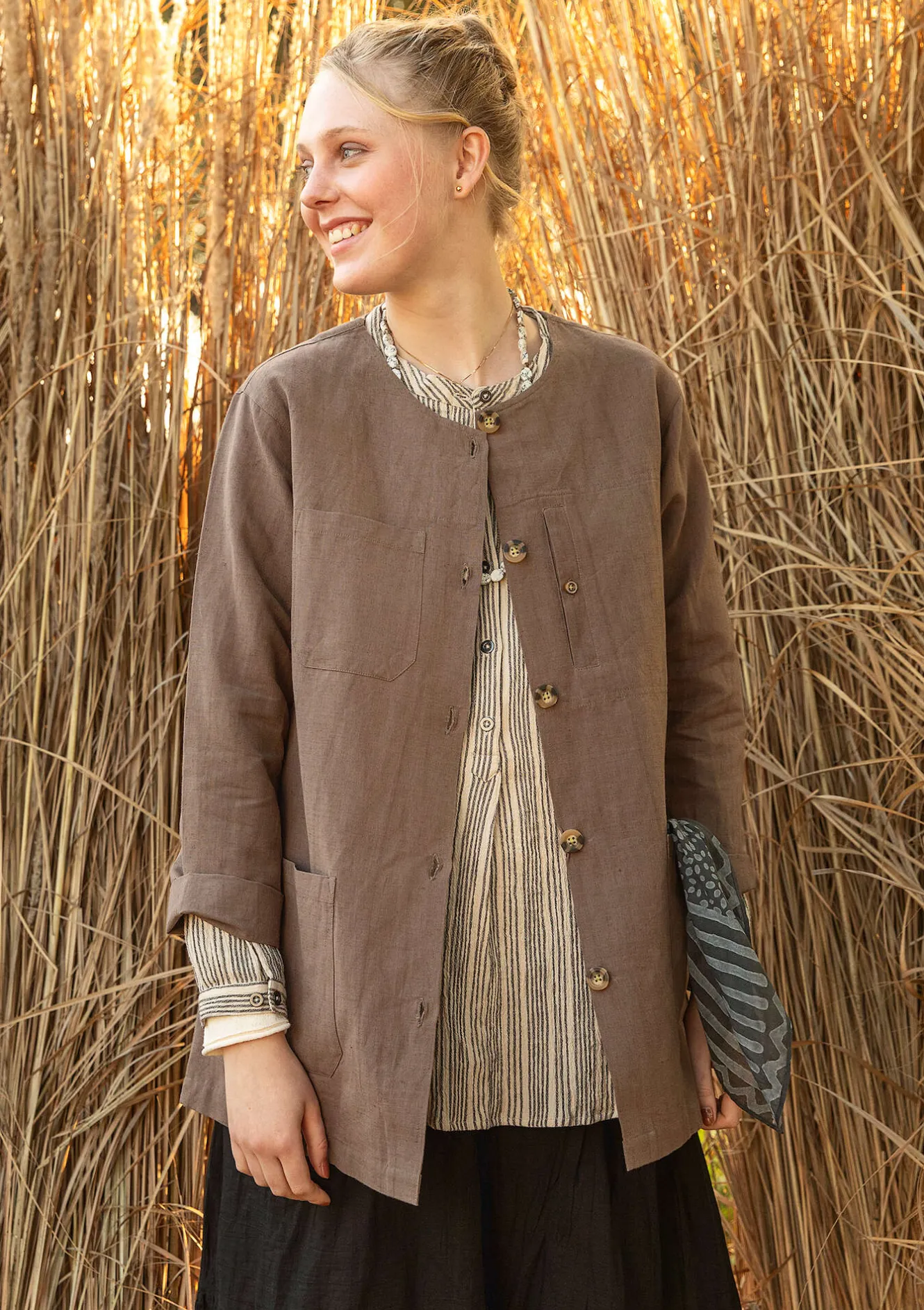Gudrun Sjödén Jacke aus Leinen/Bio-Baumwolle