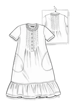Gudrun Sjödén Jerseykleid aus Bio-Baumwolle