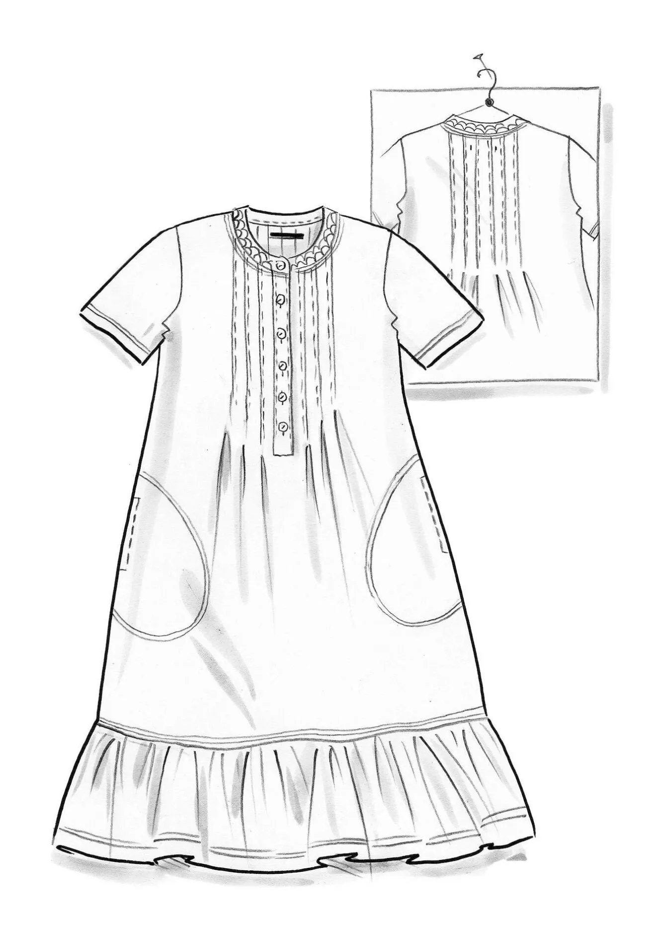 Gudrun Sjödén Jerseykleid aus Bio-Baumwolle