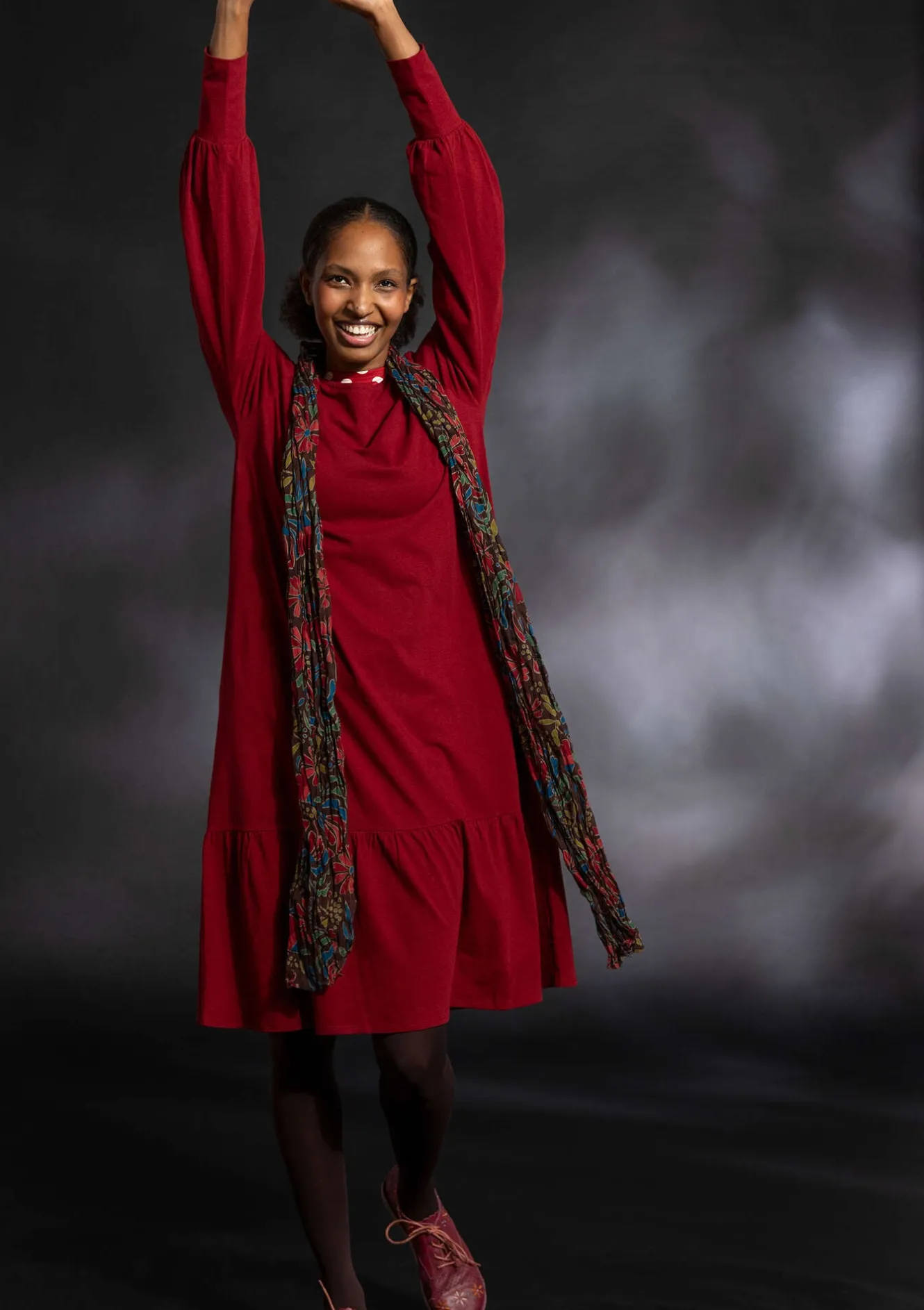 Gudrun Sjödén Jerseykleid aus Bio-Baumwolle/Leinen