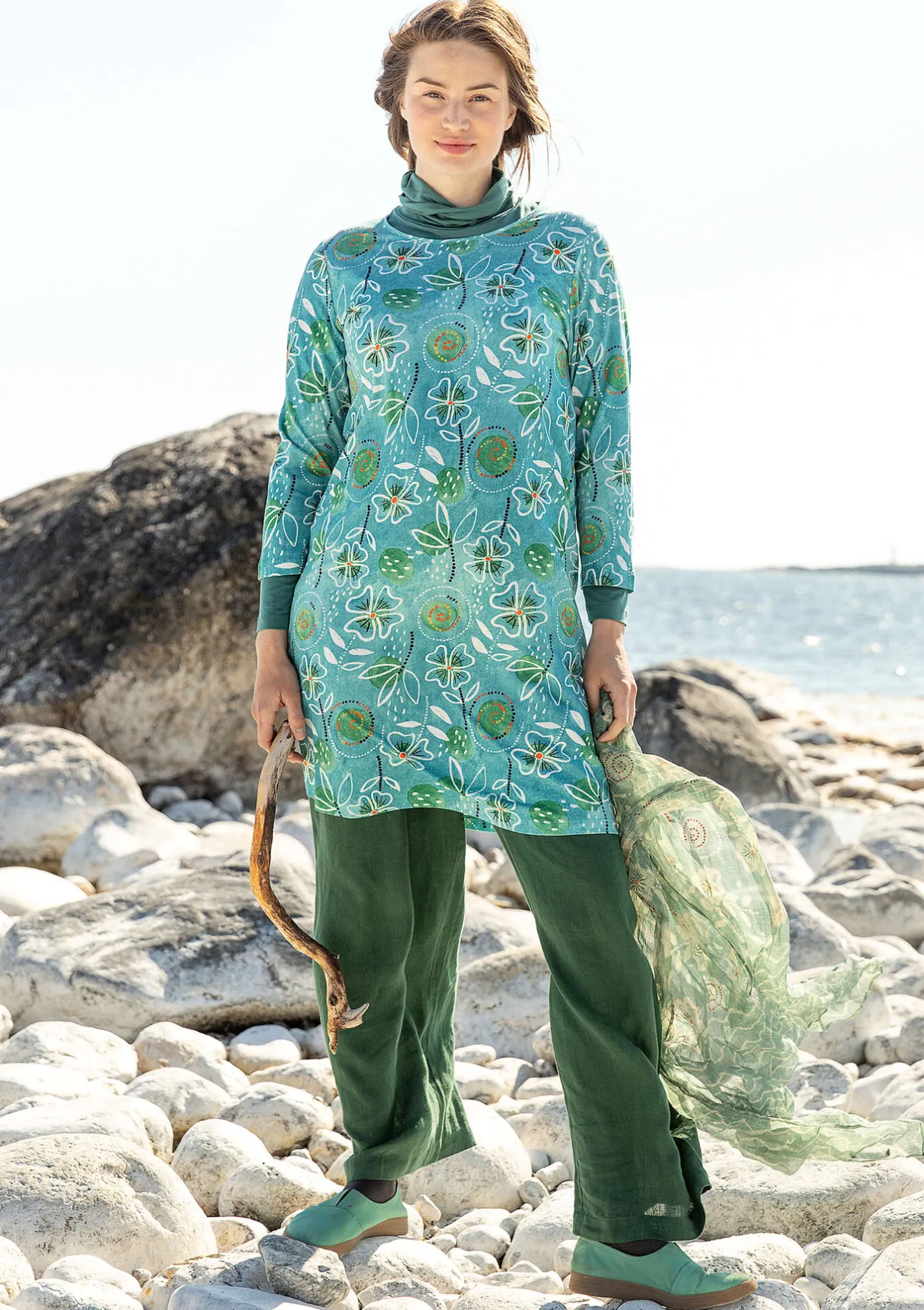 Gudrun Sjödén Jerseykleid „Bhumika“ aus Bio-Baumwolle/Modal