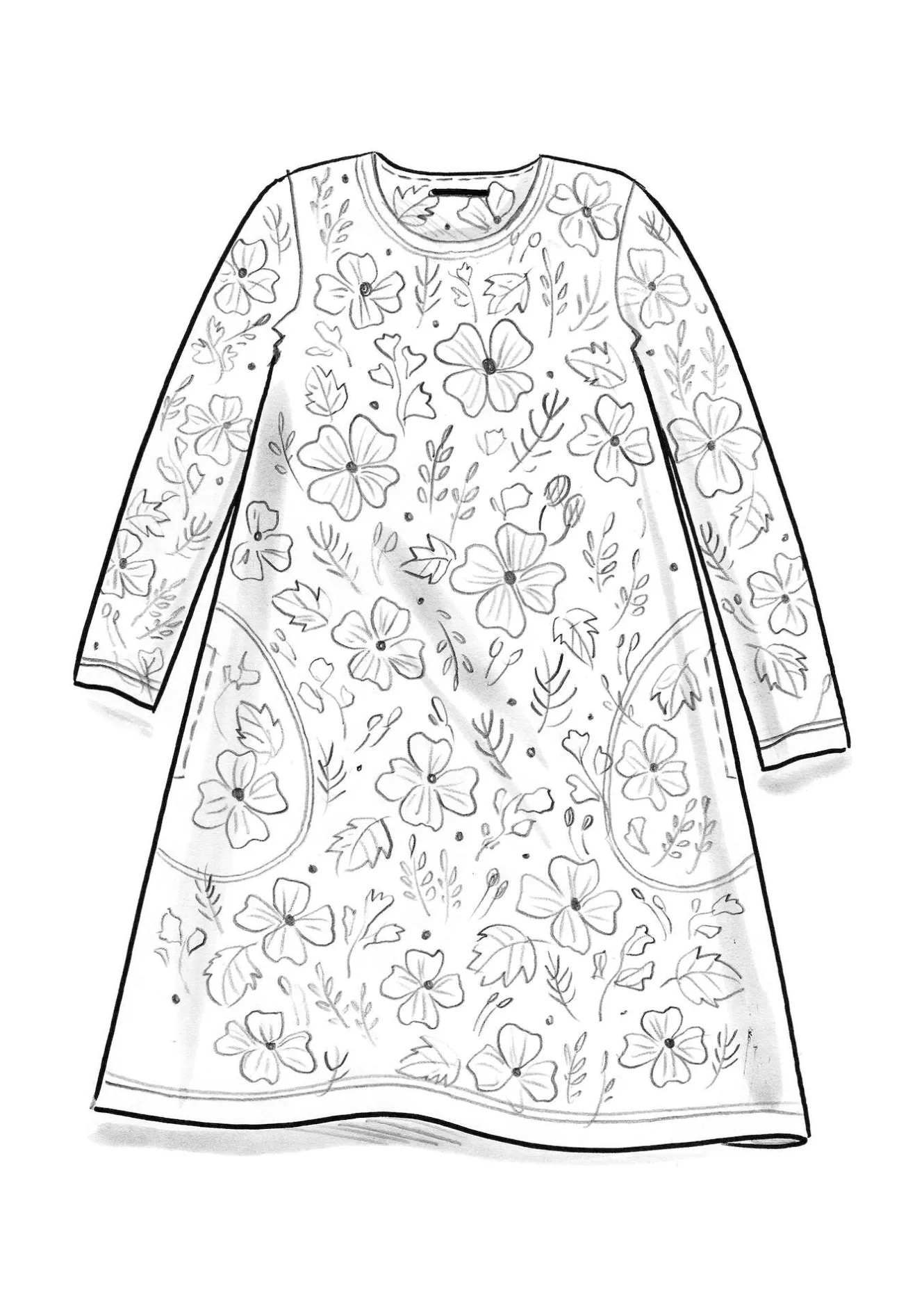 Gudrun Sjödén Jerseykleid „Höstanemone“ aus Bio-Baumwolle/Modal