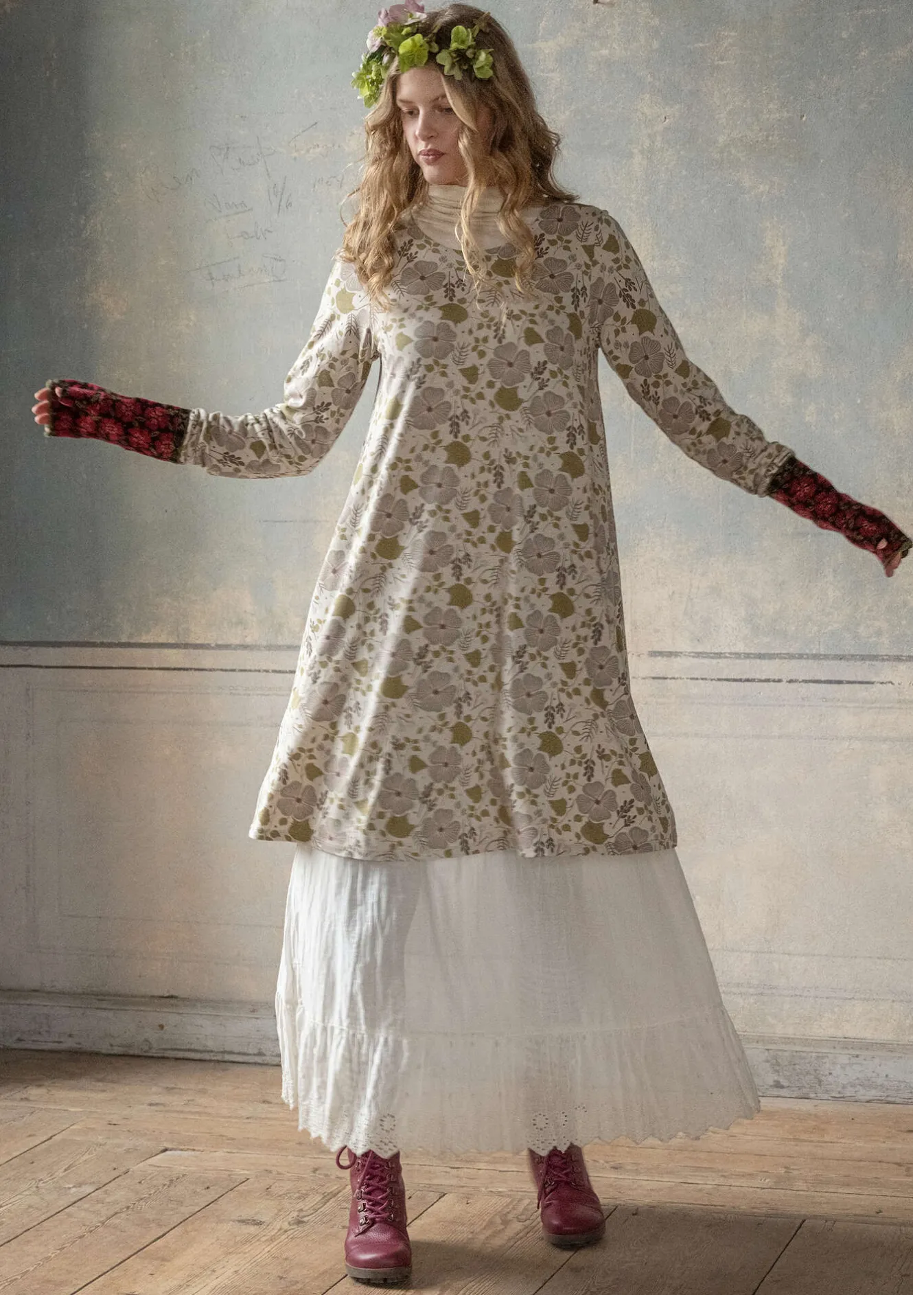 Gudrun Sjödén Jerseykleid „Höstanemone“ aus Bio-Baumwolle/Modal