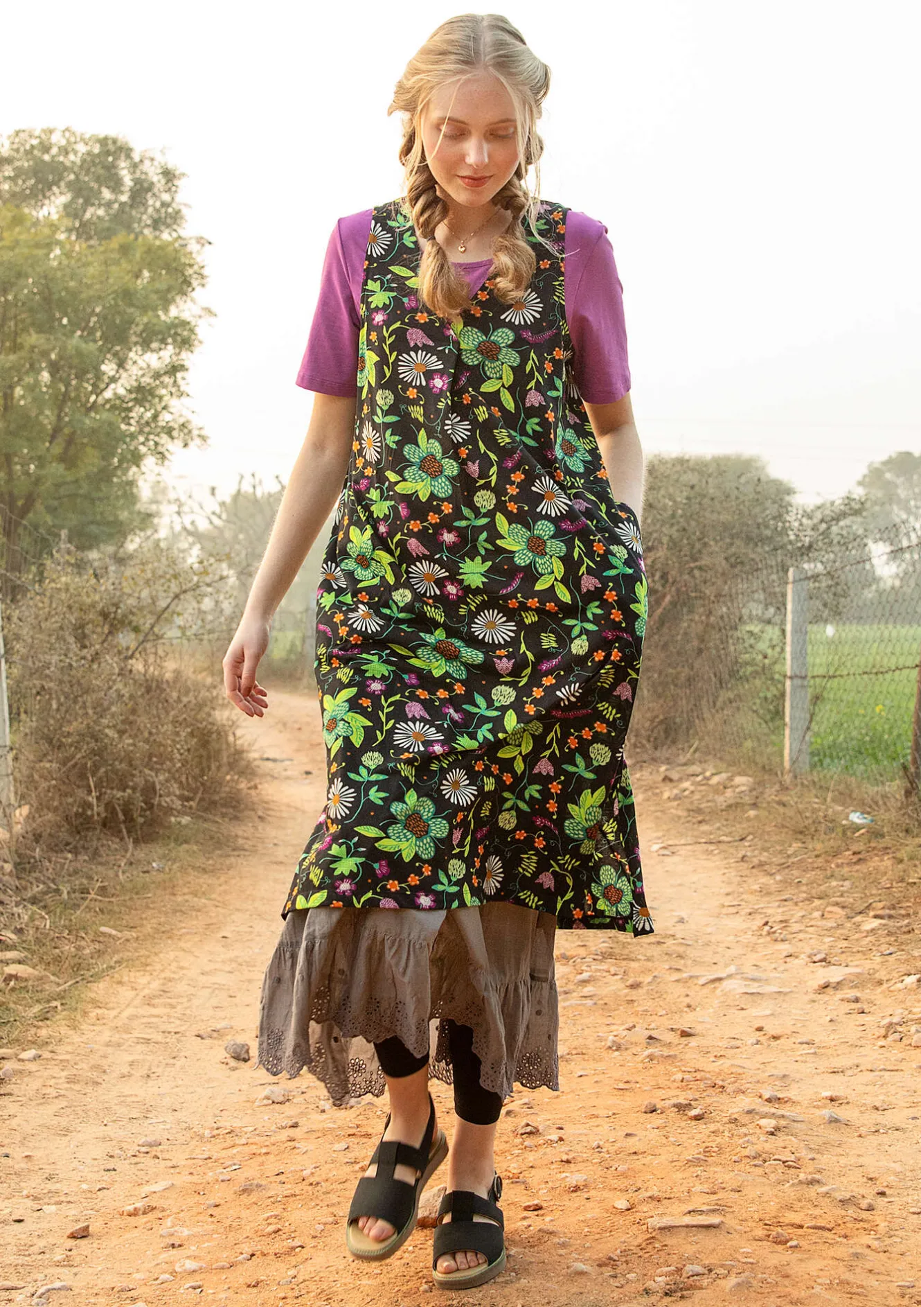 Gudrun Sjödén Jerseykleid „Midsommarsol“ aus Bio-Baumwolle