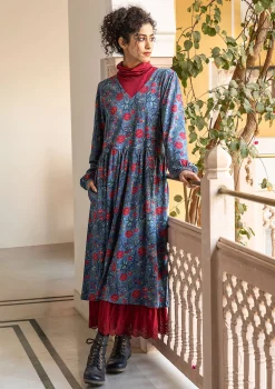 Gudrun Sjödén Jerseykleid „Nyponros“ aus Bio-Baumwolle/Modal