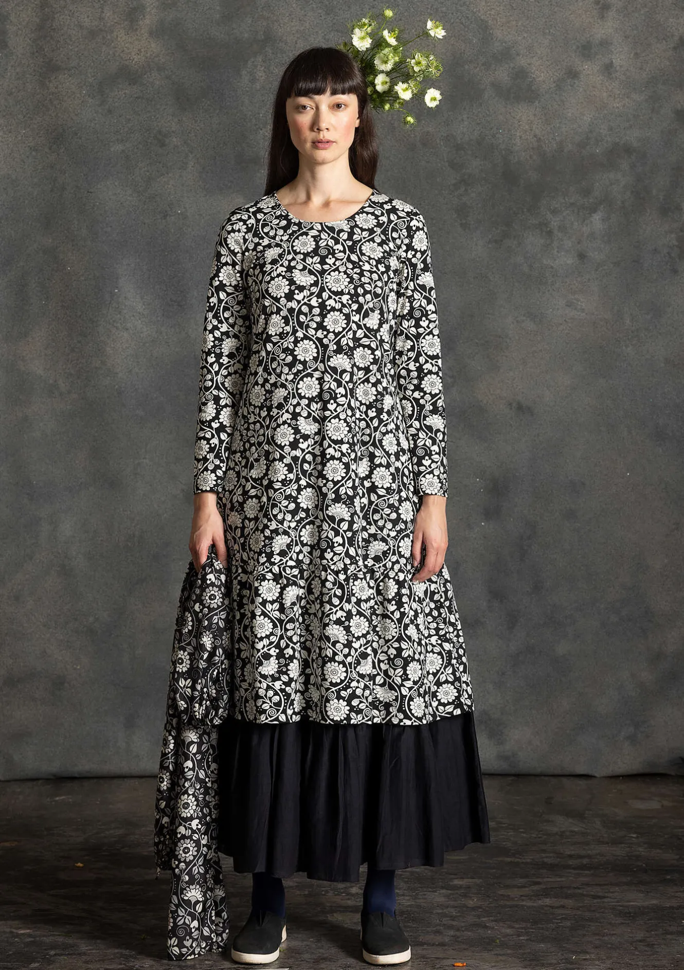 Gudrun Sjödén Jerseykleid „Rupangi“ aus Bio-Baumwolle