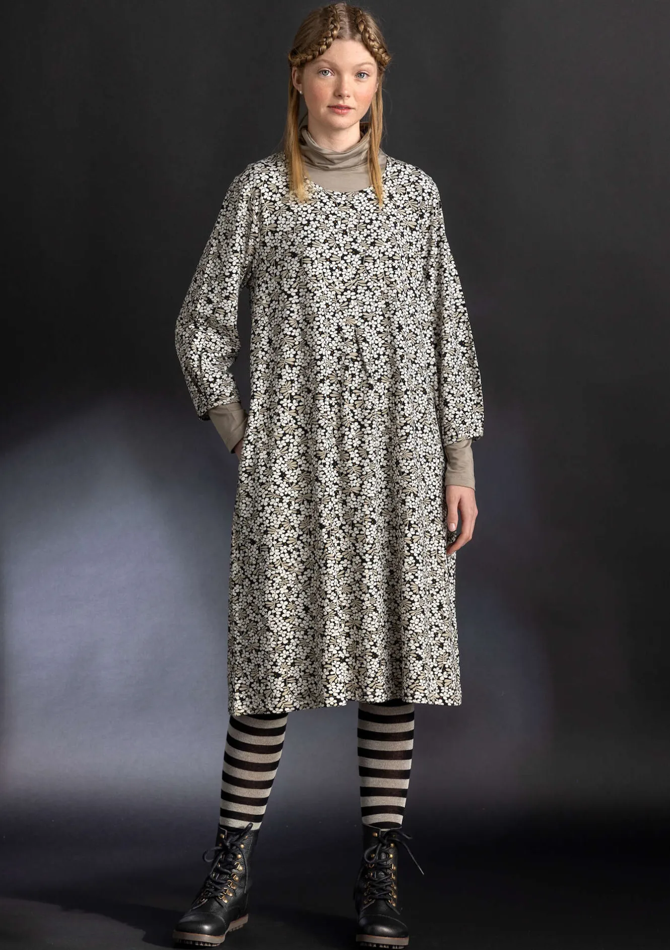 Gudrun Sjödén Jerseykleid „Ylva“ aus Bio-Baumwolle/Elasthan