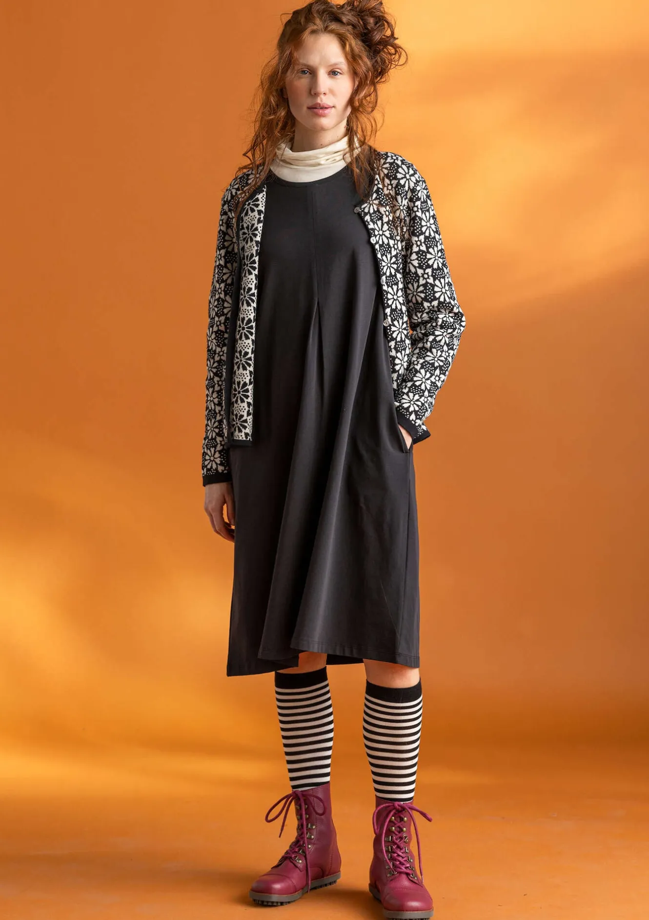 Gudrun Sjödén Jerseykleid „Ylva“ aus Bio-Baumwolle/Elasthan