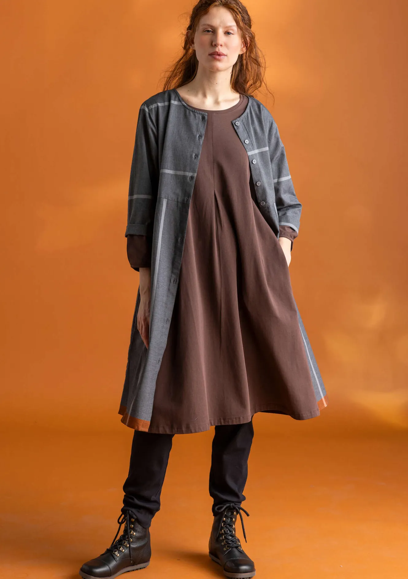 Gudrun Sjödén Jerseyleggings aus Bio-Baumwollripp