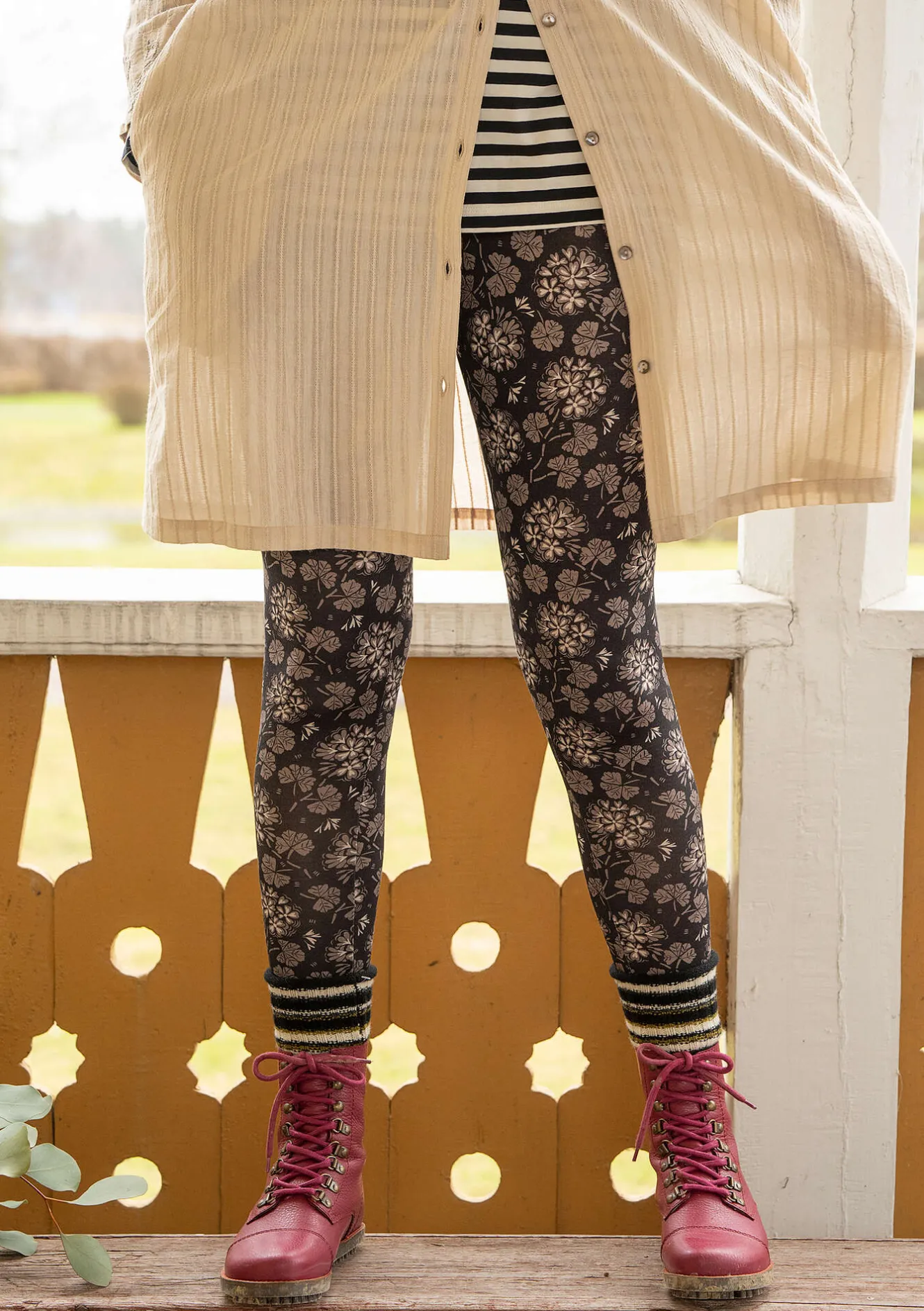 Gudrun Sjödén Jerseyleggings „Pelargon“ aus Lyocell/Elasthan
