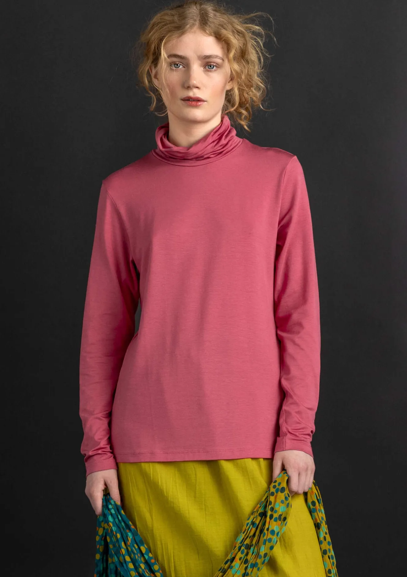 Gudrun Sjödén Jersey-Rollkragenshirt aus Lyocell/Elasthan
