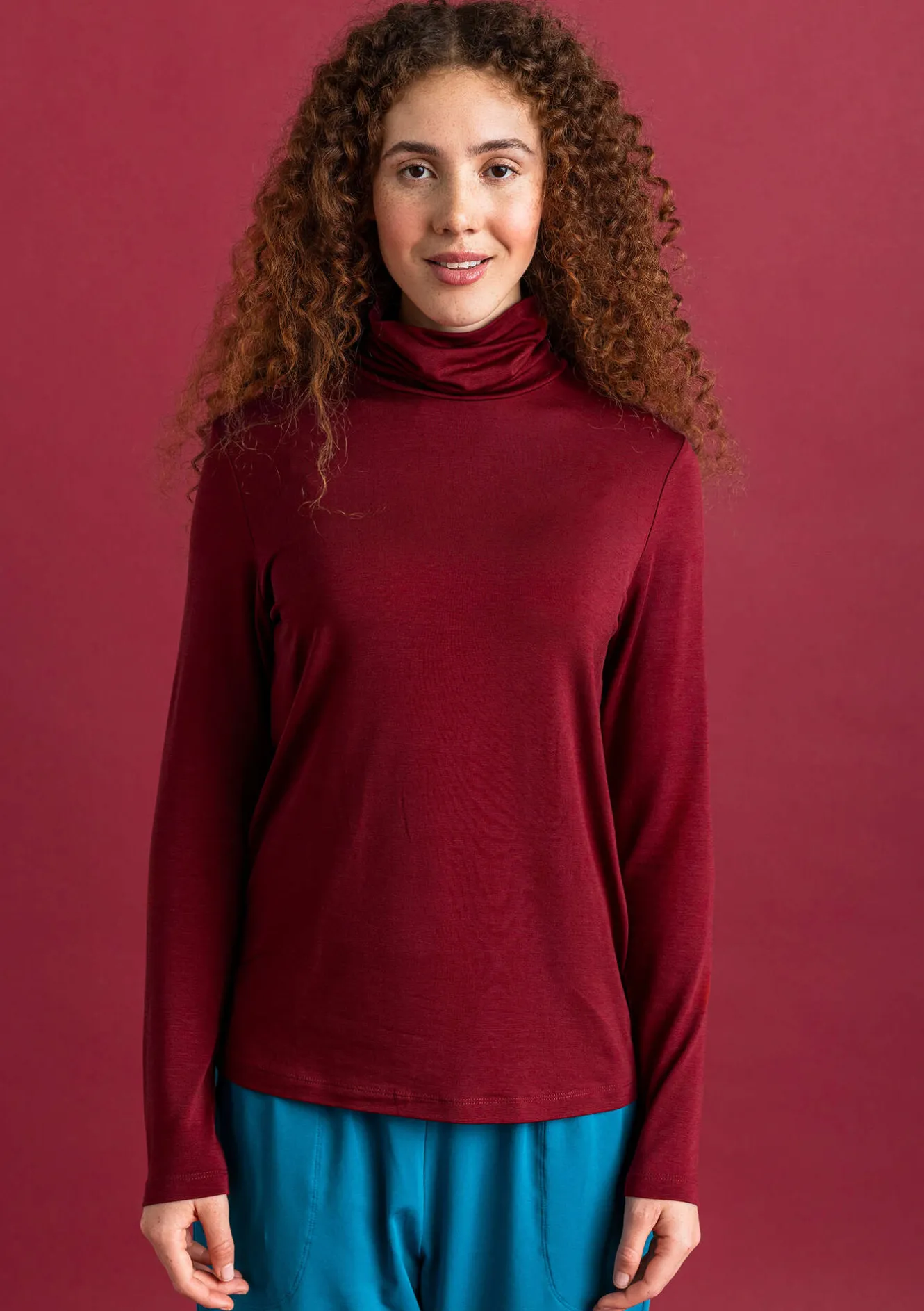 Gudrun Sjödén Jersey-Rollkragenshirt aus Lyocell/Elasthan