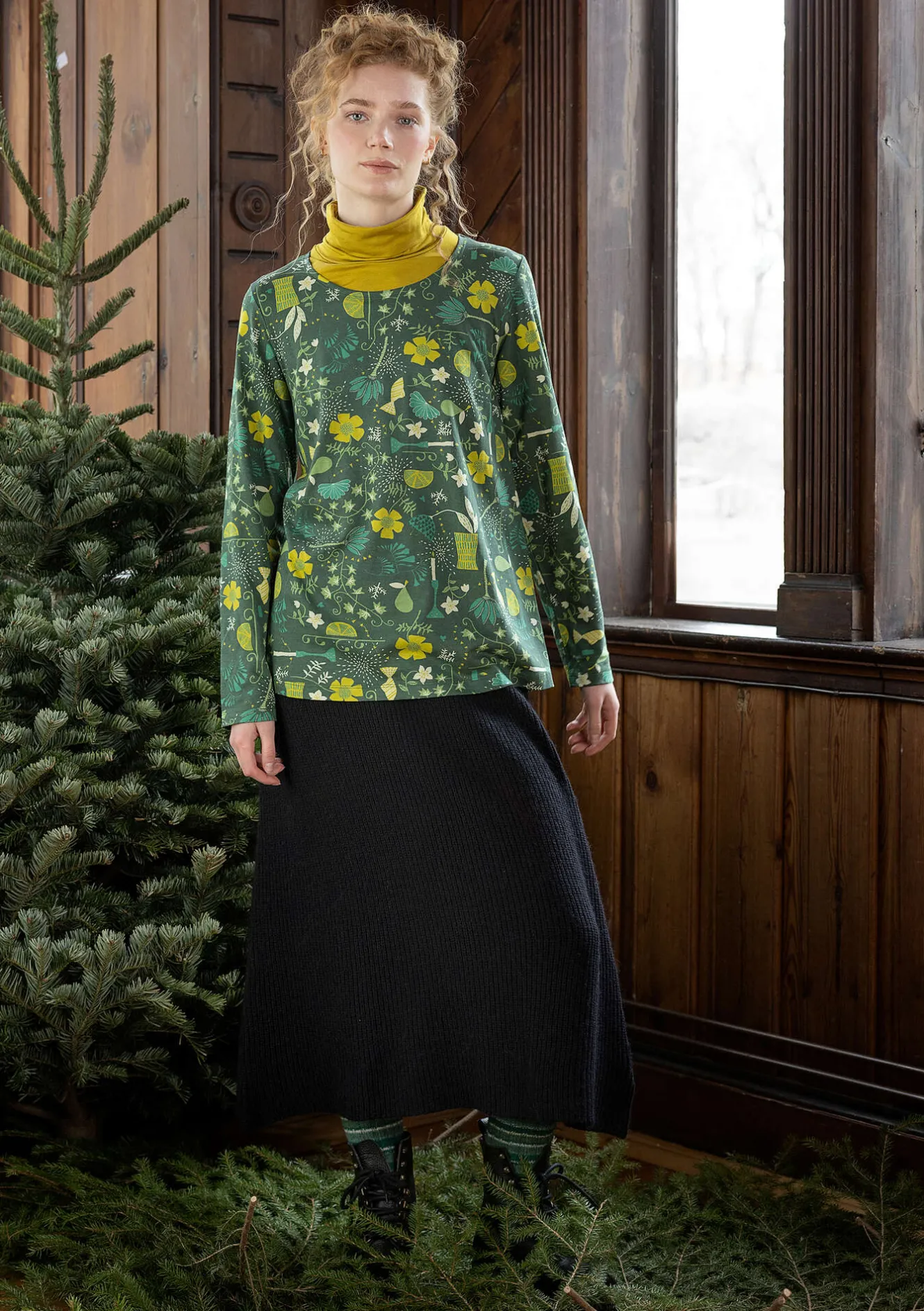 Gudrun Sjödén Jerseyshirt „Fyrverkeri“ aus Bio-Baumwolle/Modal