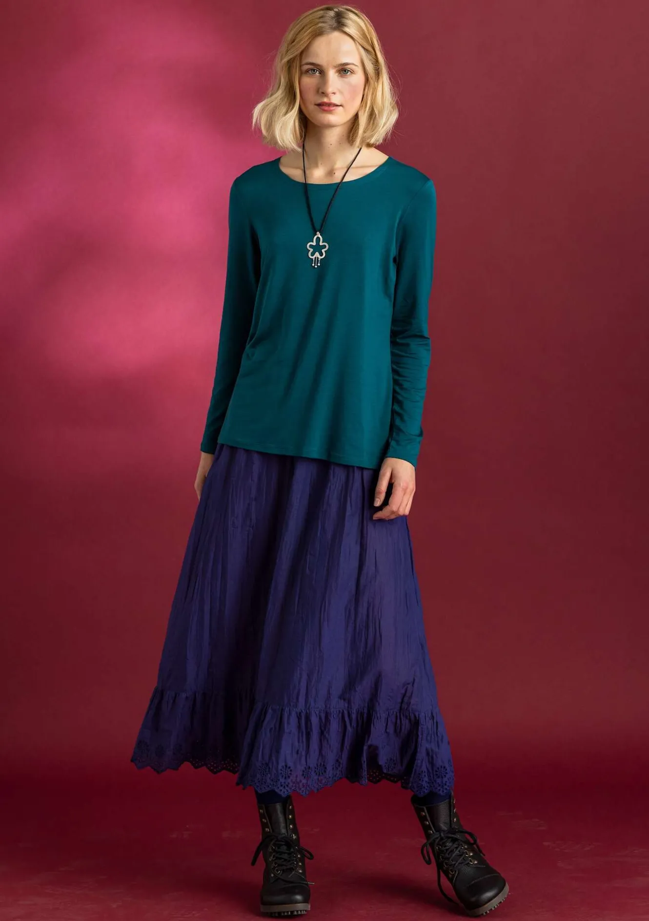 Gudrun Sjödén Jerseyshirt „Helga“ aus Lyocell/Elasthan