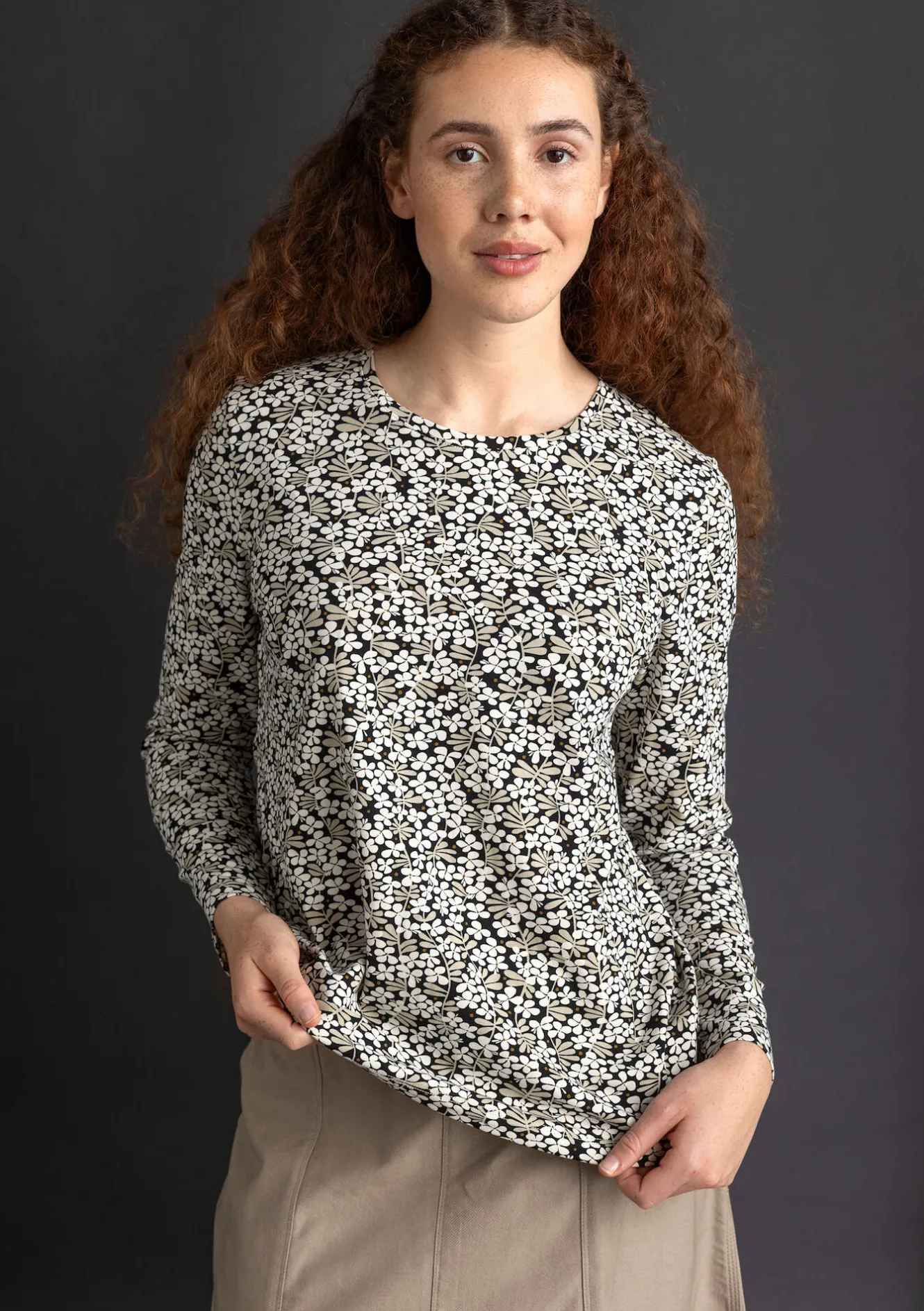 Gudrun Sjödén Jerseyshirt „Ylva“ aus Bio-Baumwolle/Elasthan