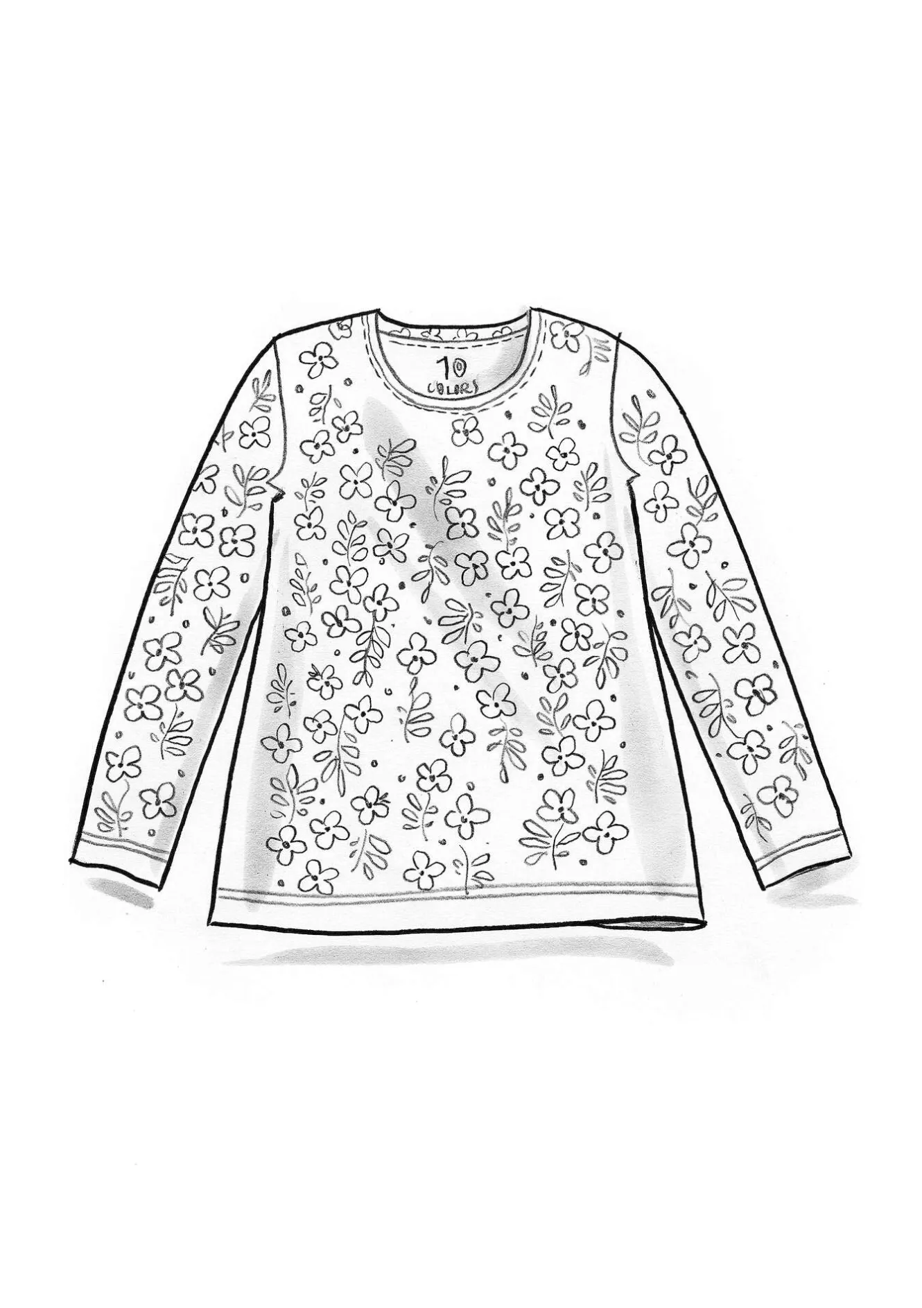 Gudrun Sjödén Jerseyshirt „Ylva“ aus Bio-Baumwolle/Elasthan