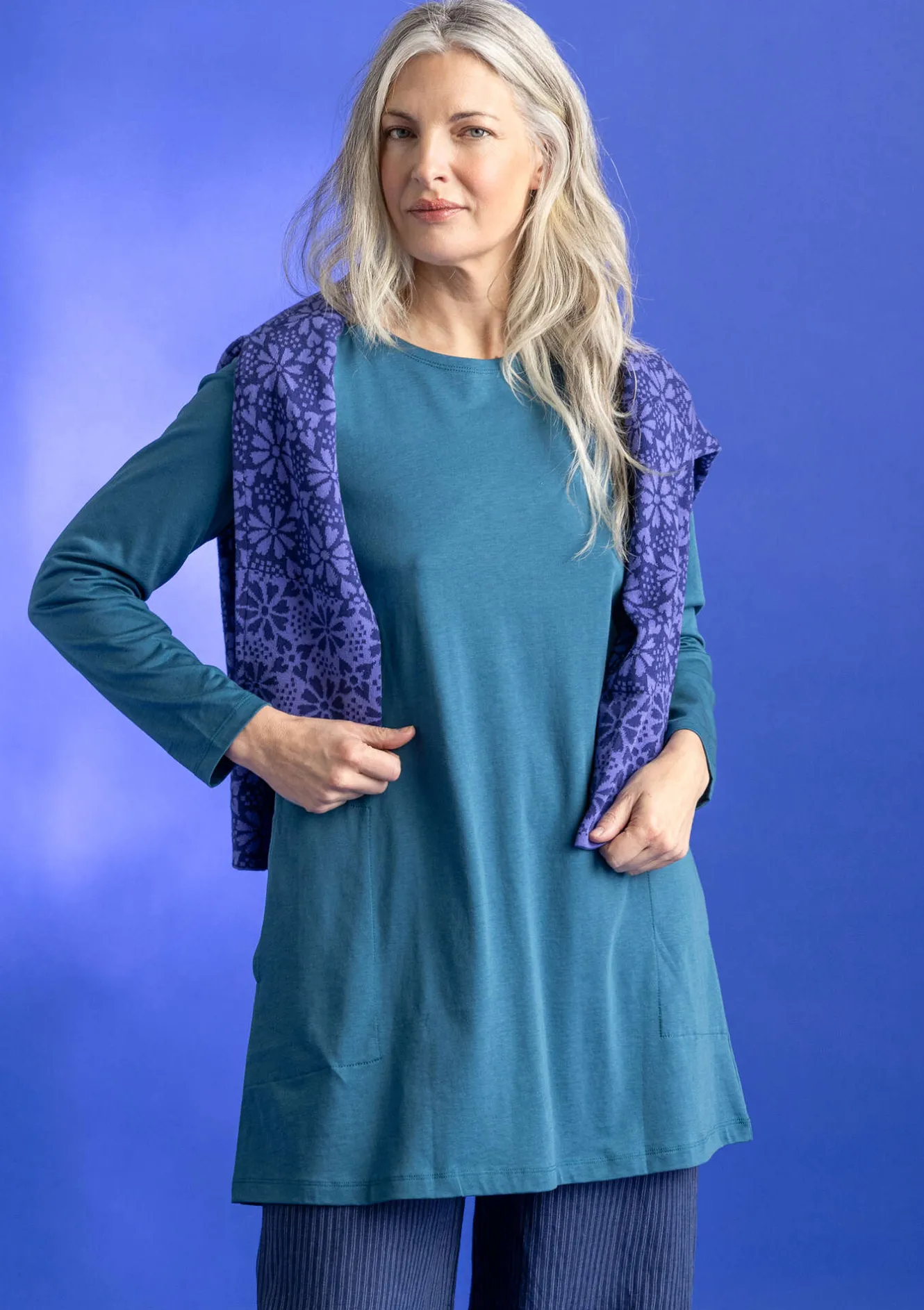 Gudrun Sjödén Jerseytunika „Tyra“ aus Bio-Baumwolle/Modal