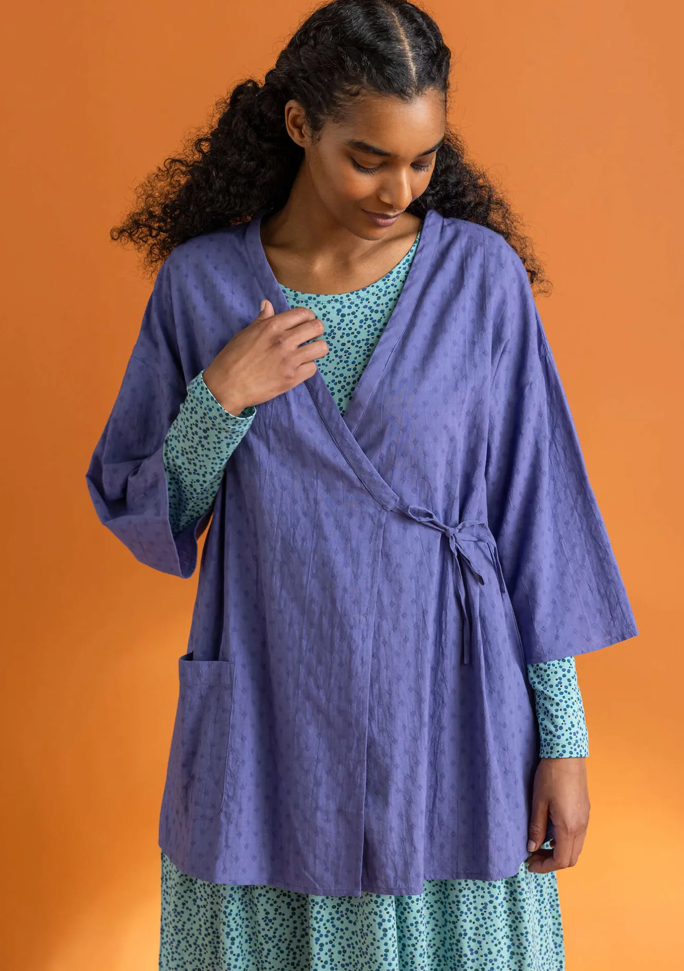 Gudrun Sjödén Kimono aus Bio-Baumwolldobby