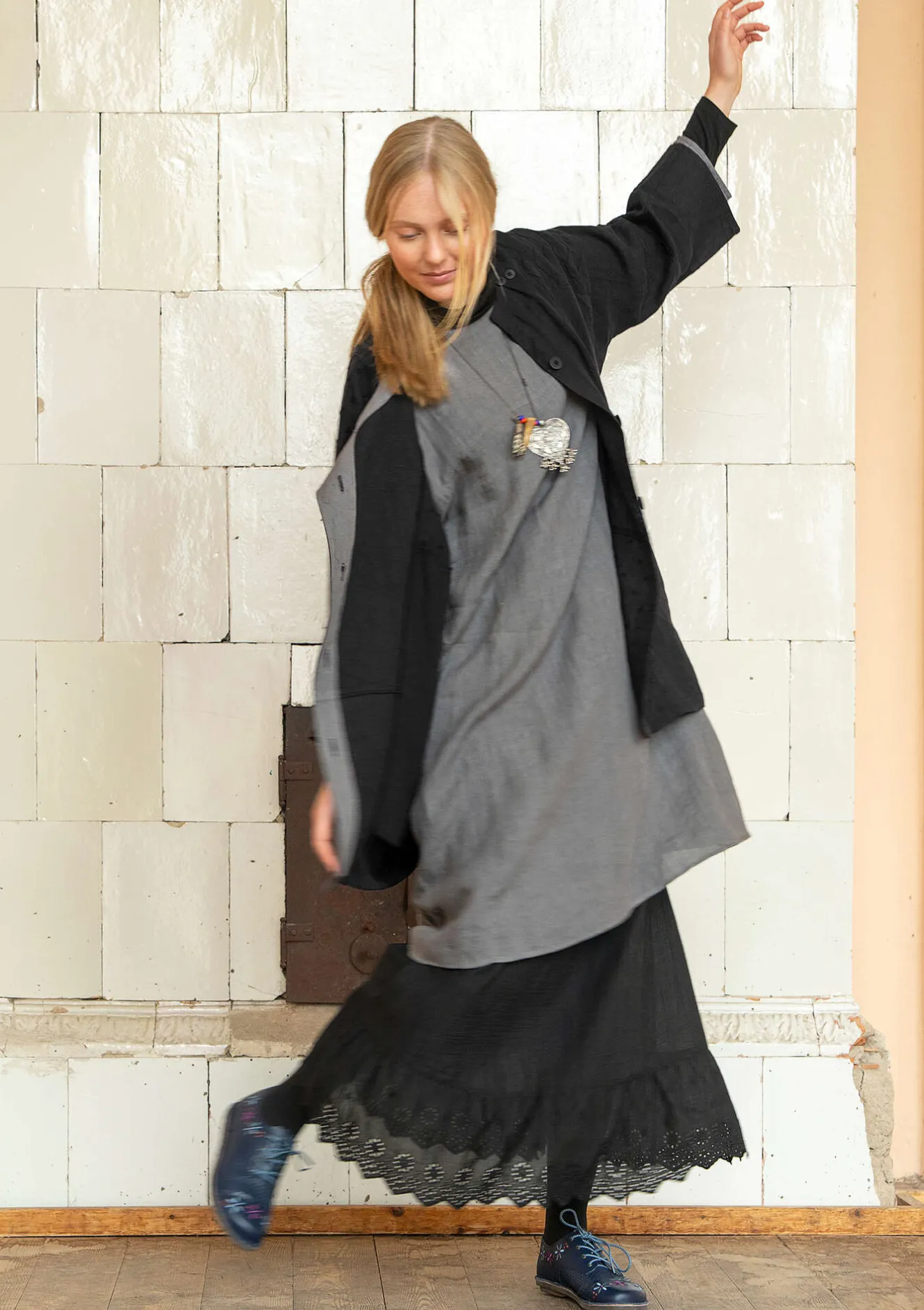 Gudrun Sjödén Kleid aus Leinengewebe