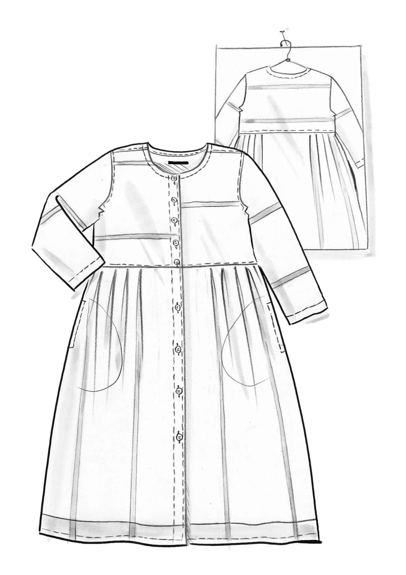 Gudrun Sjödén Kleid „Ava” aus Bio-Baumwollgewebe
