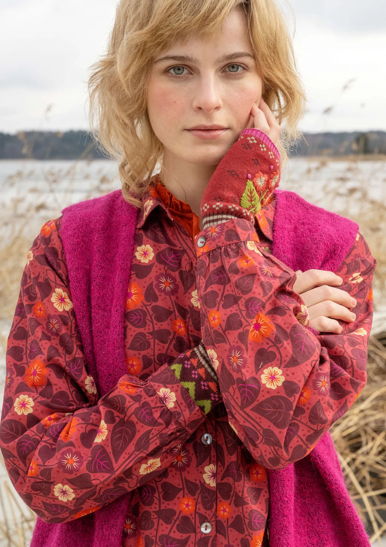 Gudrun Sjödén Kleid „Borealis“ aus Bio-Baumwollgewebe