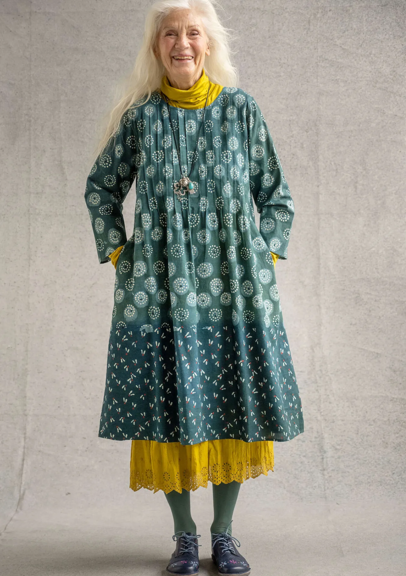 Gudrun Sjödén Kleid „Clay“ aus Bio-Baumwollgewebe