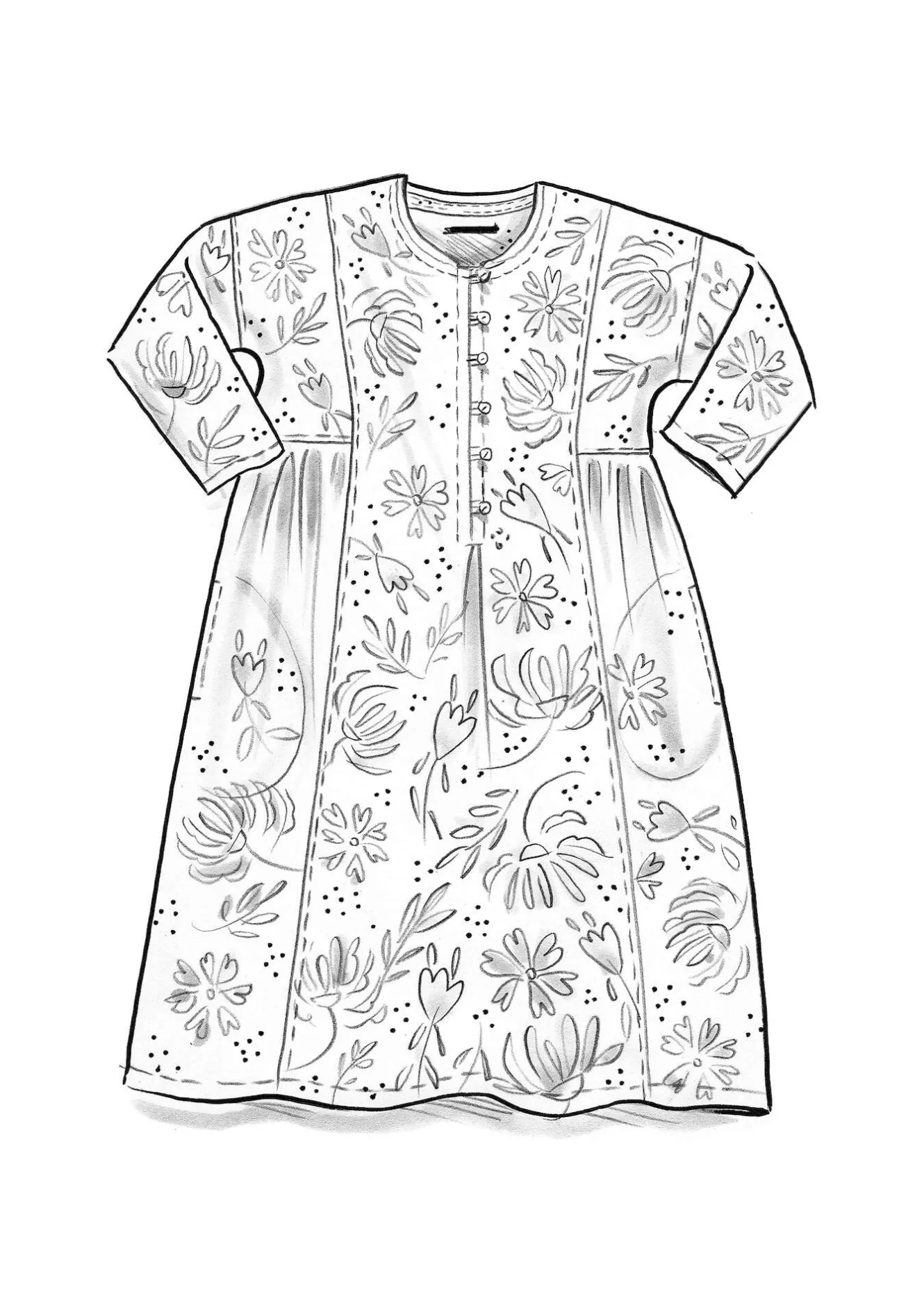 Gudrun Sjödén Kleid „Hedda“ aus Bio-Baumwollgewebe