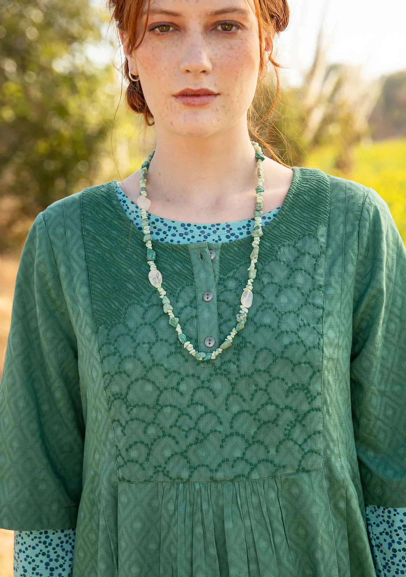 Gudrun Sjödén Kleid „Strandfynd“ aus Bio-Baumwollgewebe