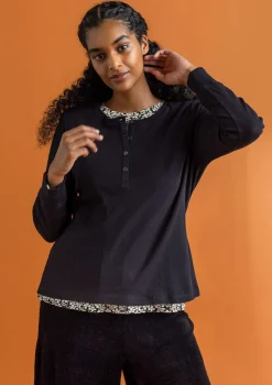 Gudrun Sjödén Knopfleistenshirt aus Bio-Baumwollripp
