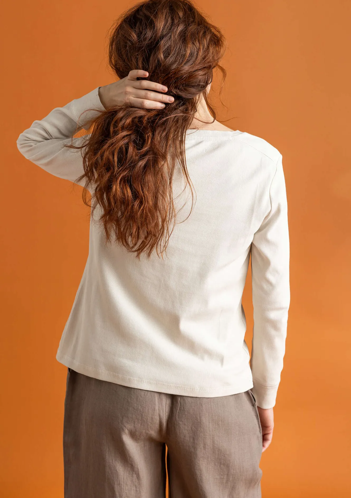 Gudrun Sjödén Knopfleistenshirt aus Bio-Baumwollripp