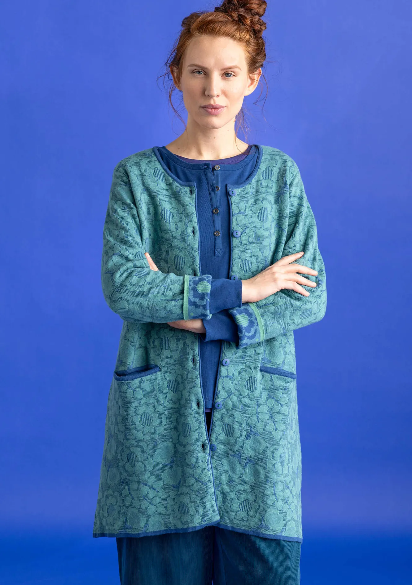Gudrun Sjödén Langstrickjacke „Astrid“ aus Bio-/Recycling-Baumwolle