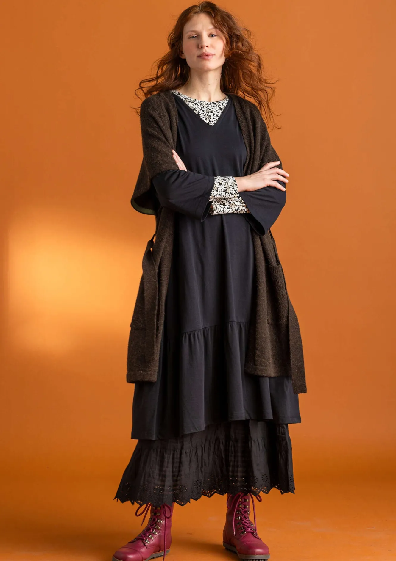 Gudrun Sjödén Langstrickjacke aus Alpakagemisch