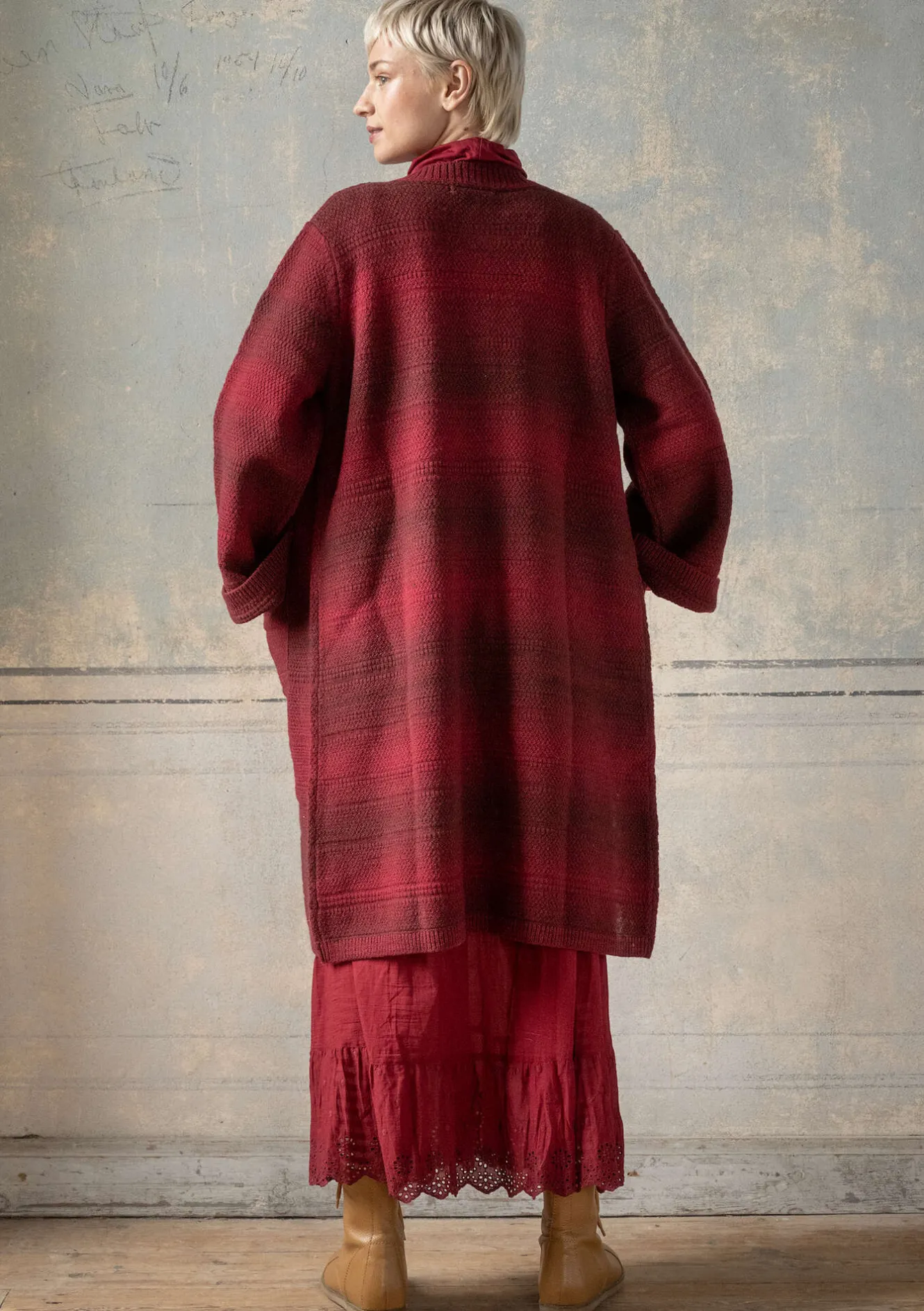 Gudrun Sjödén Langstrickjacke „Eckerö“ aus Space-Dye-Wolle