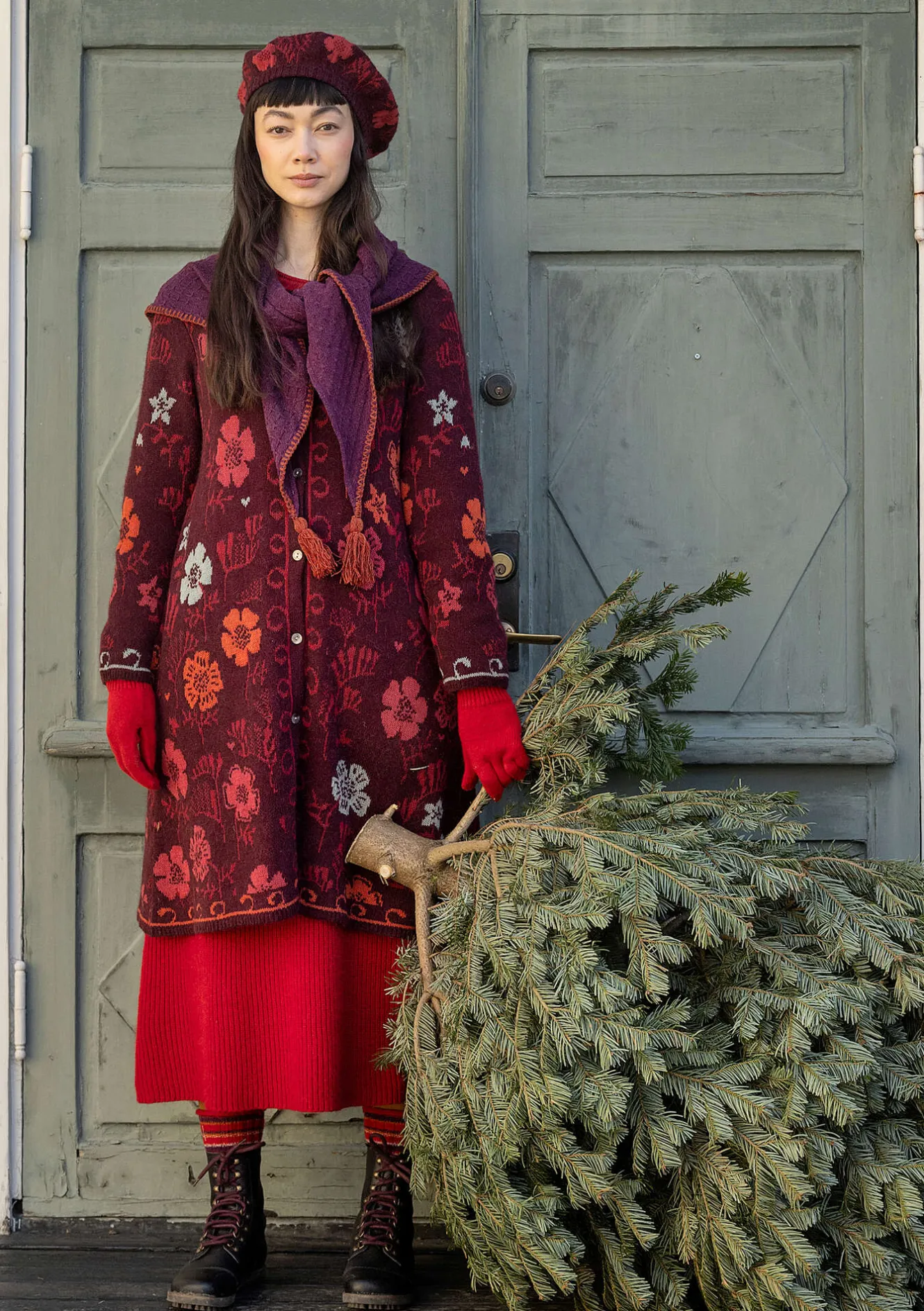 Gudrun Sjödén Langstrickjacke „Gnistra“ aus Bio- und Recycling-Baumwolle/Alpakawollgemisch