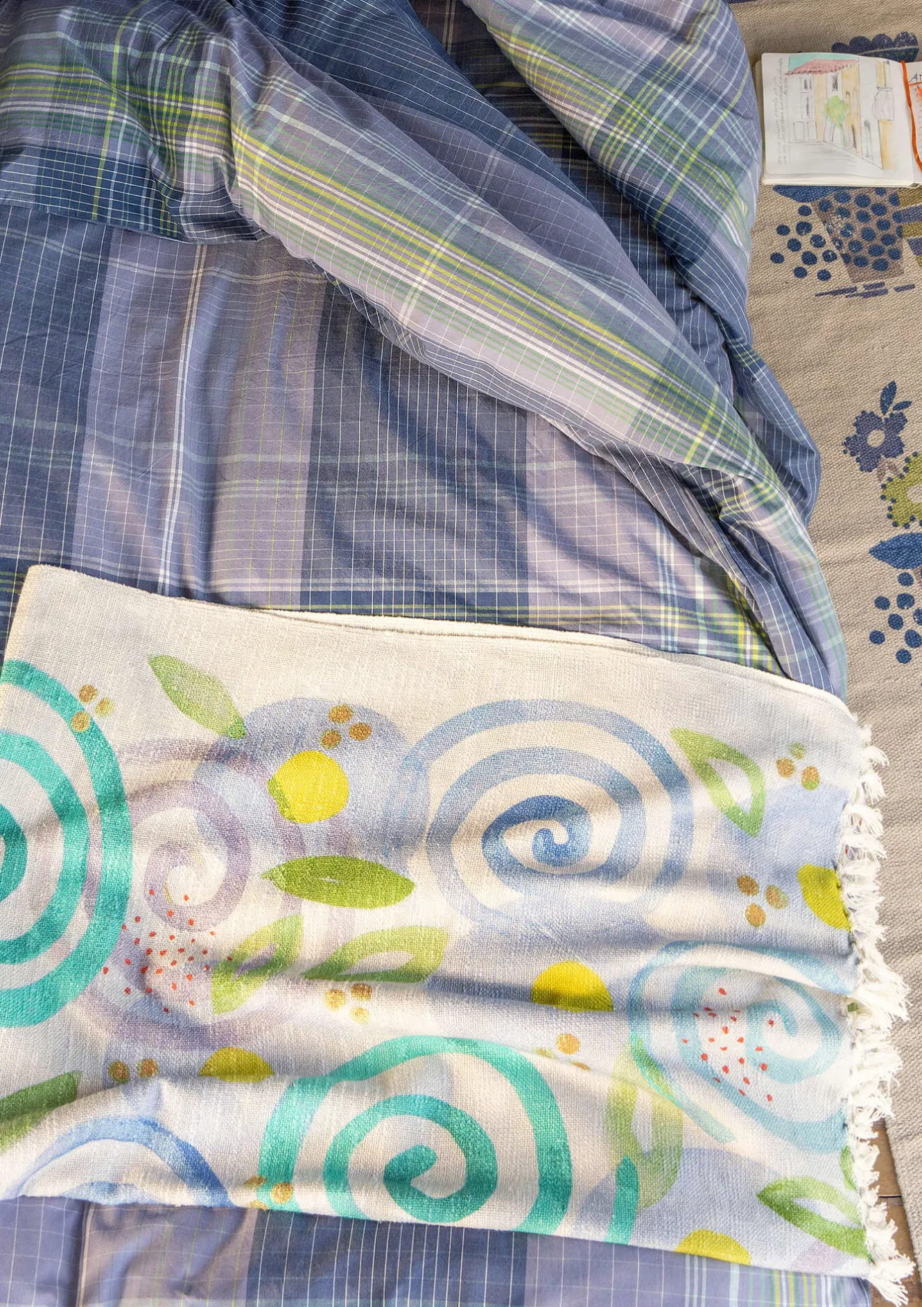 Gudrun Sjödén Plaid „Cumulus“ aus Bio-Baumwolle