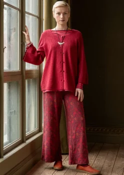 Gudrun Sjödén Pointelle-Strickjacke „Blomstra“ aus Bio-Wolle