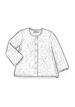 Gudrun Sjödén Pointelle-Strickjacke „Blomstra“ aus Bio-Wolle