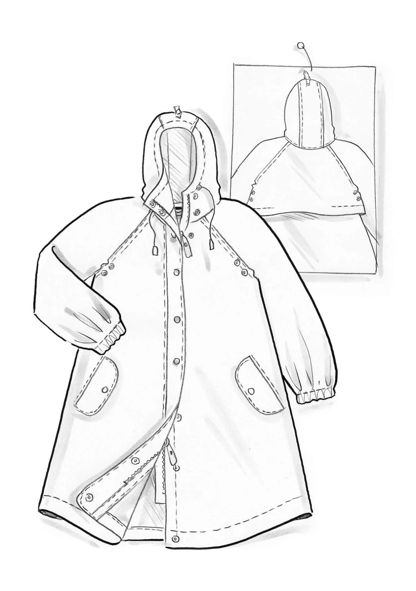 Gudrun Sjödén Regenjacke „Hedda“ aus Bio-Baumwollgewebe