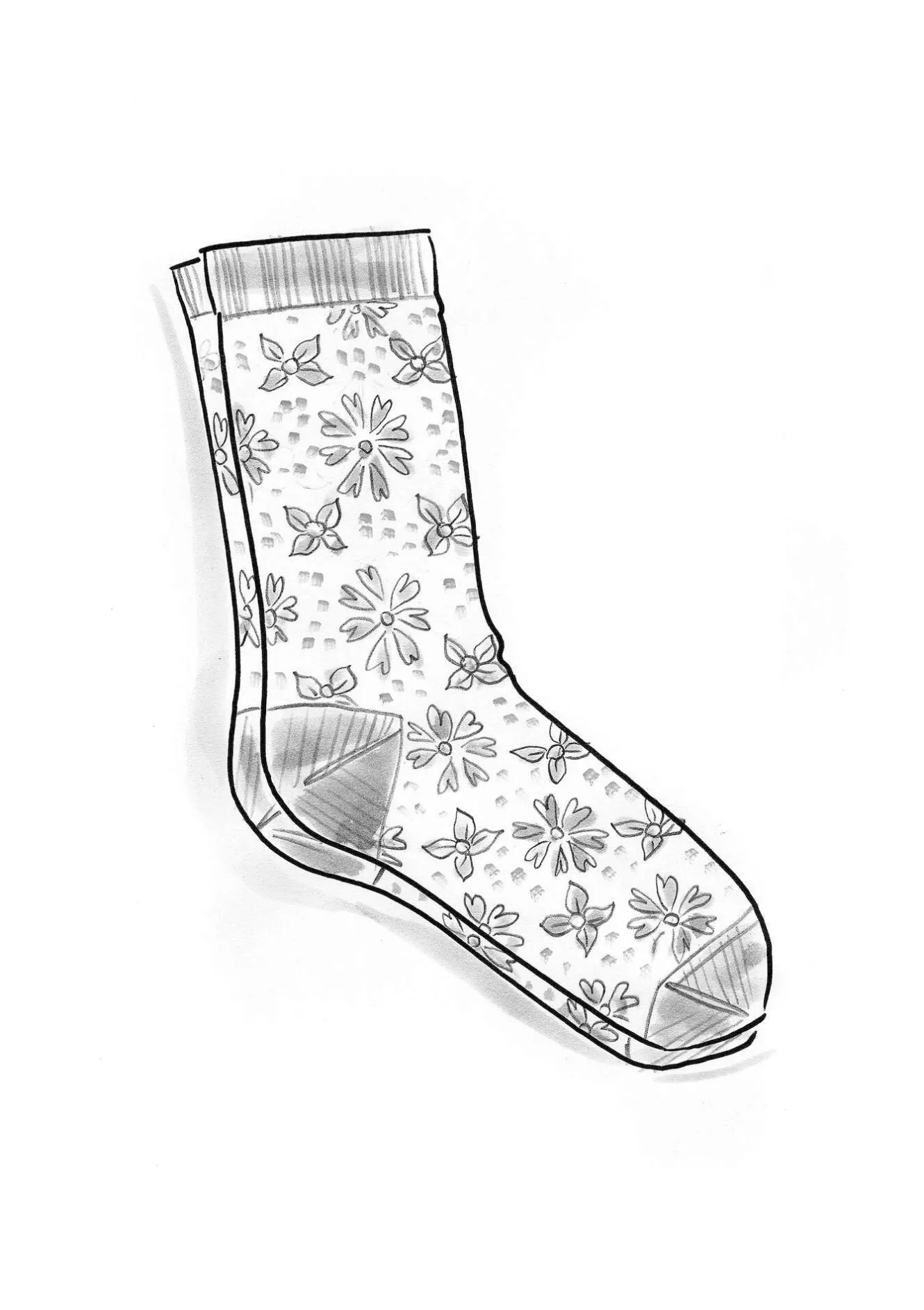 Gudrun Sjödén Socken „Freja“ aus Bio-Baumwolle